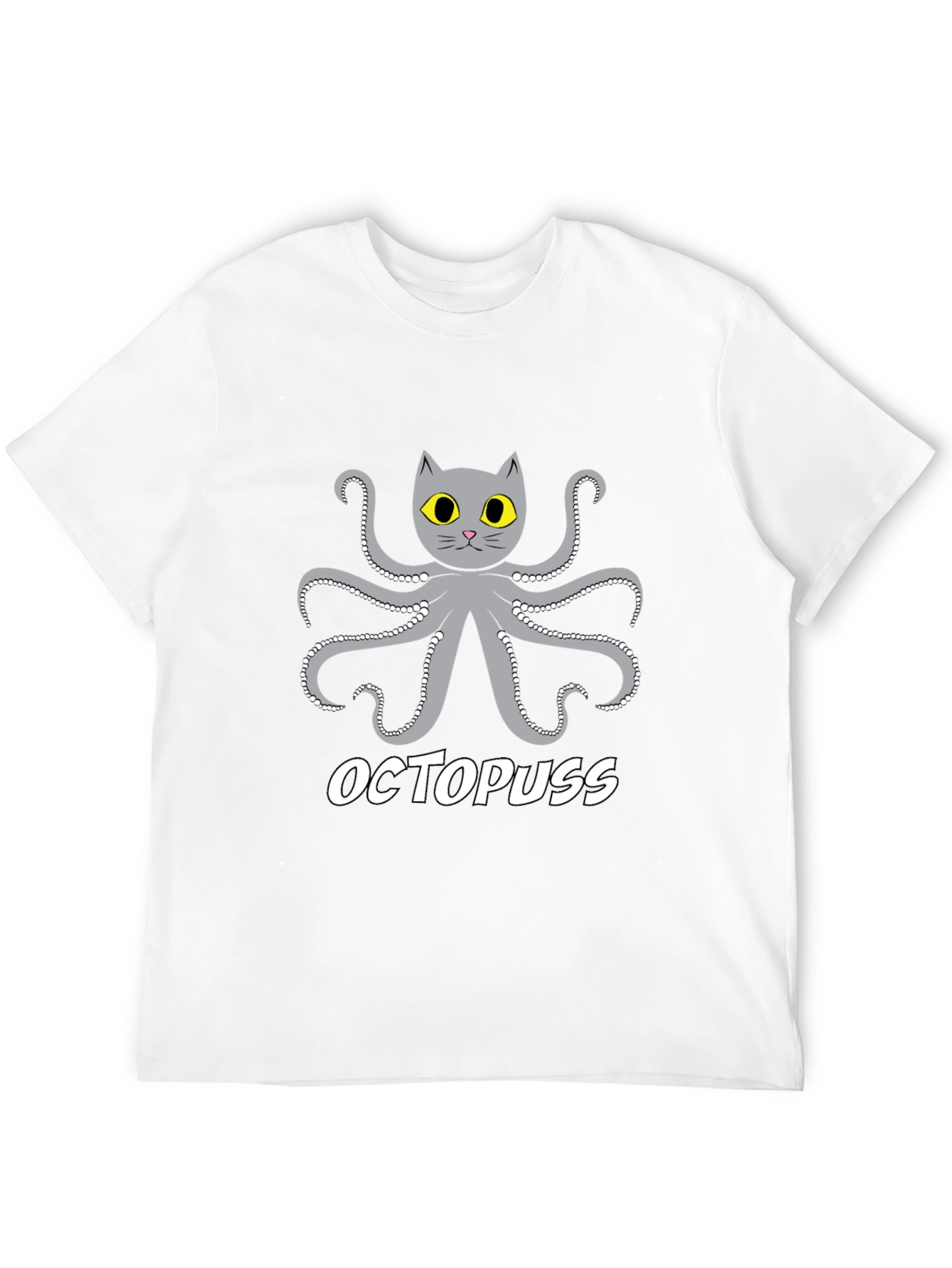 Black Octopuss Funny Graphic T-Shirt view 12