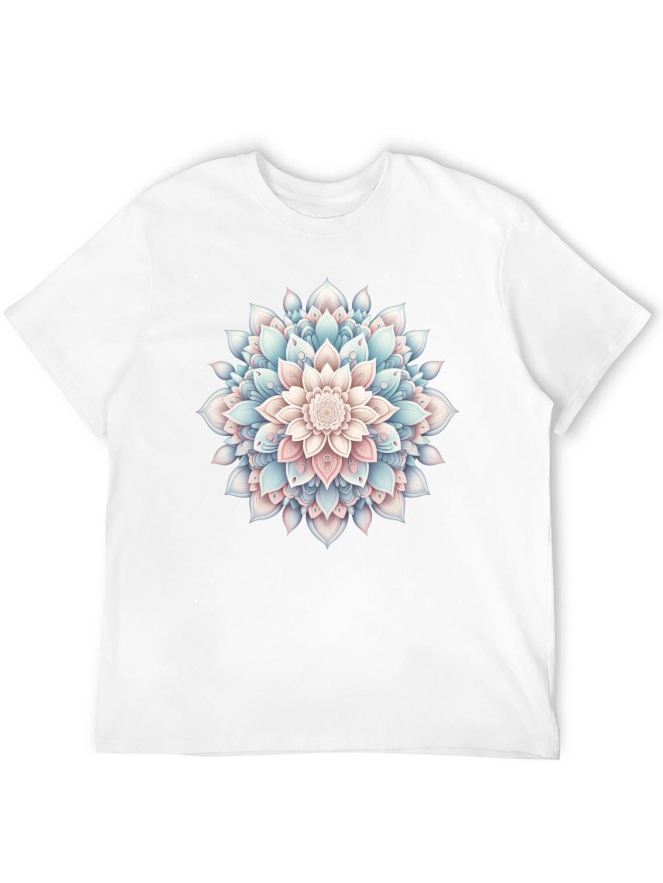 Black Mandala Flower Graphic Tee - Casual Style view 12