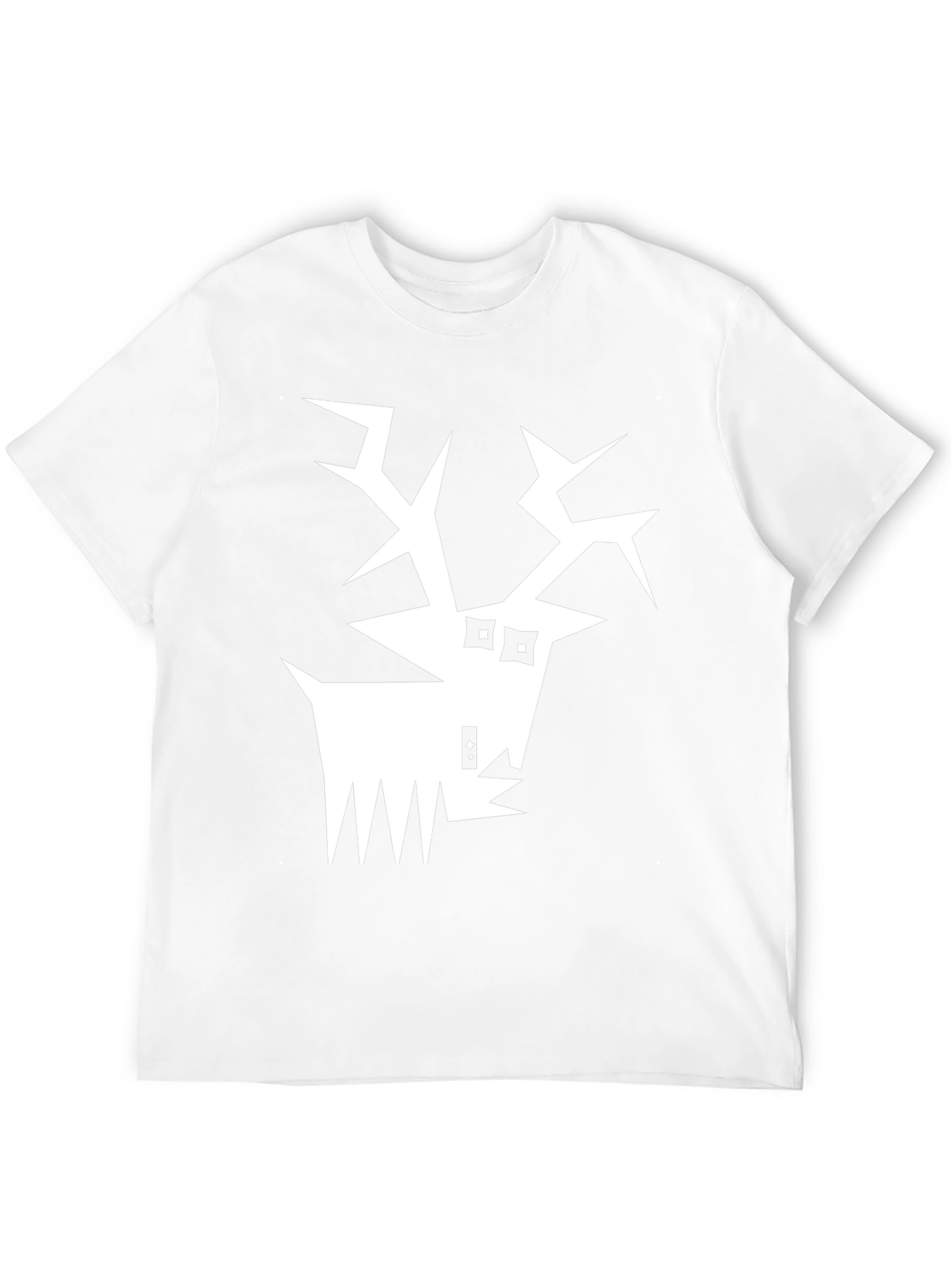 Black Abstract Reindeer Graphic Tee - Black view 12