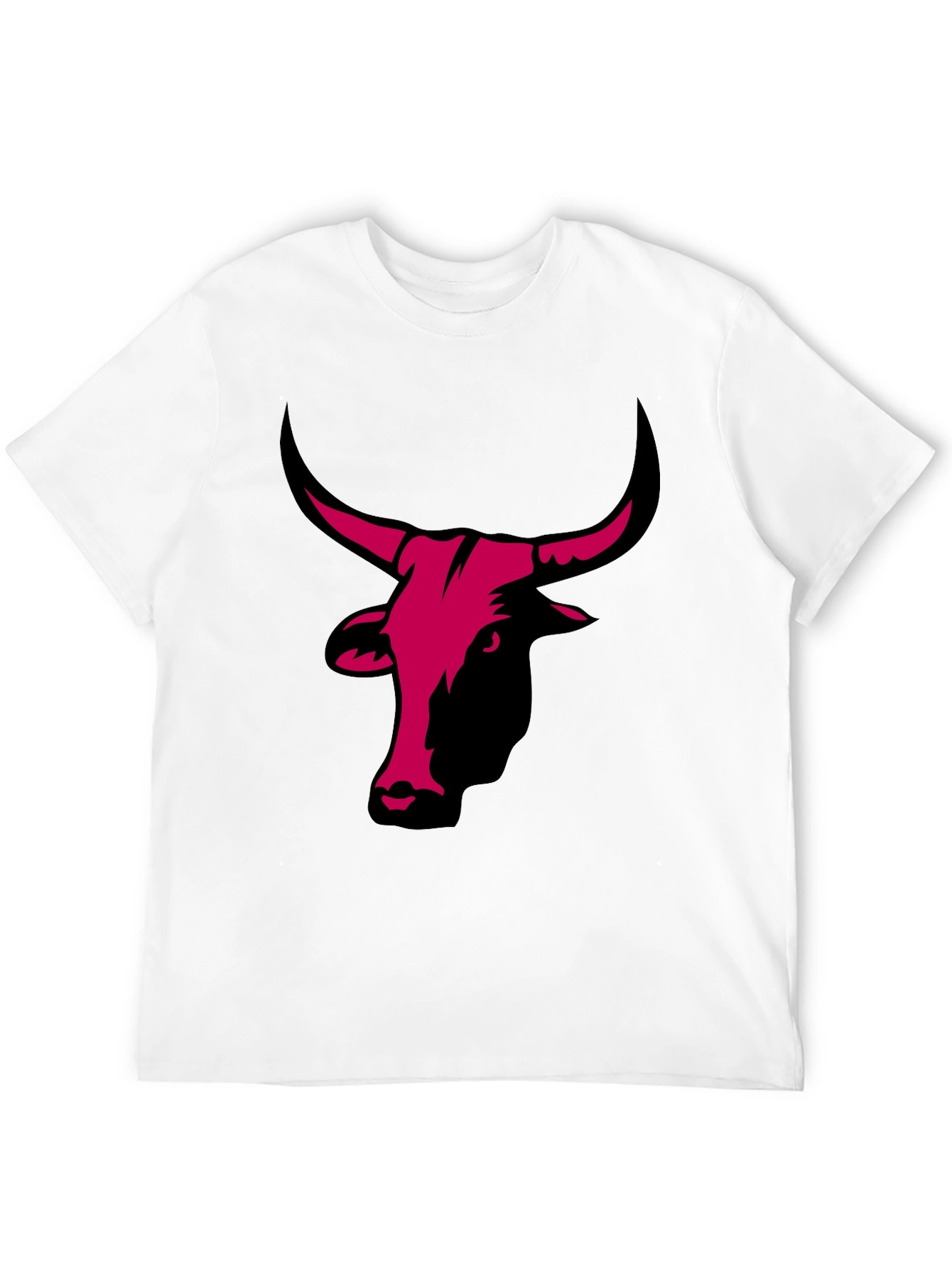 Bull Head Graphic Print Black T-Shirt - 12