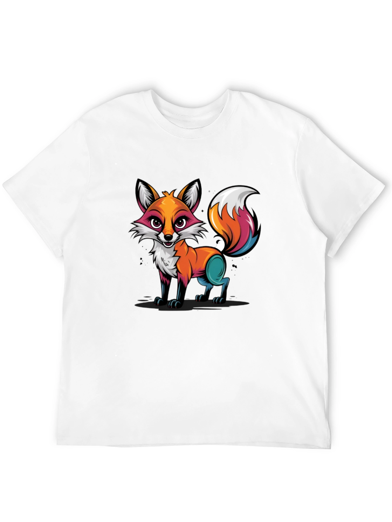Black Fox Graphic T-Shirt - Unique Colorful Design view 12