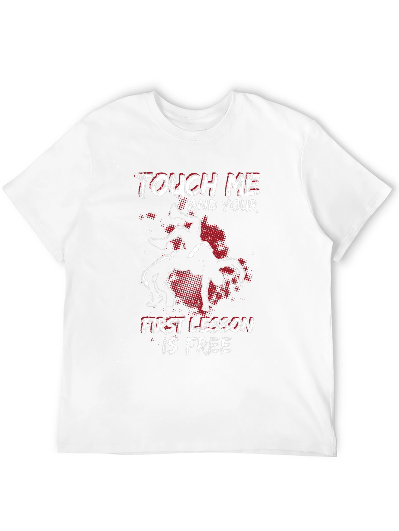 Black Touch Me Wrestling Graphic Tee view 12