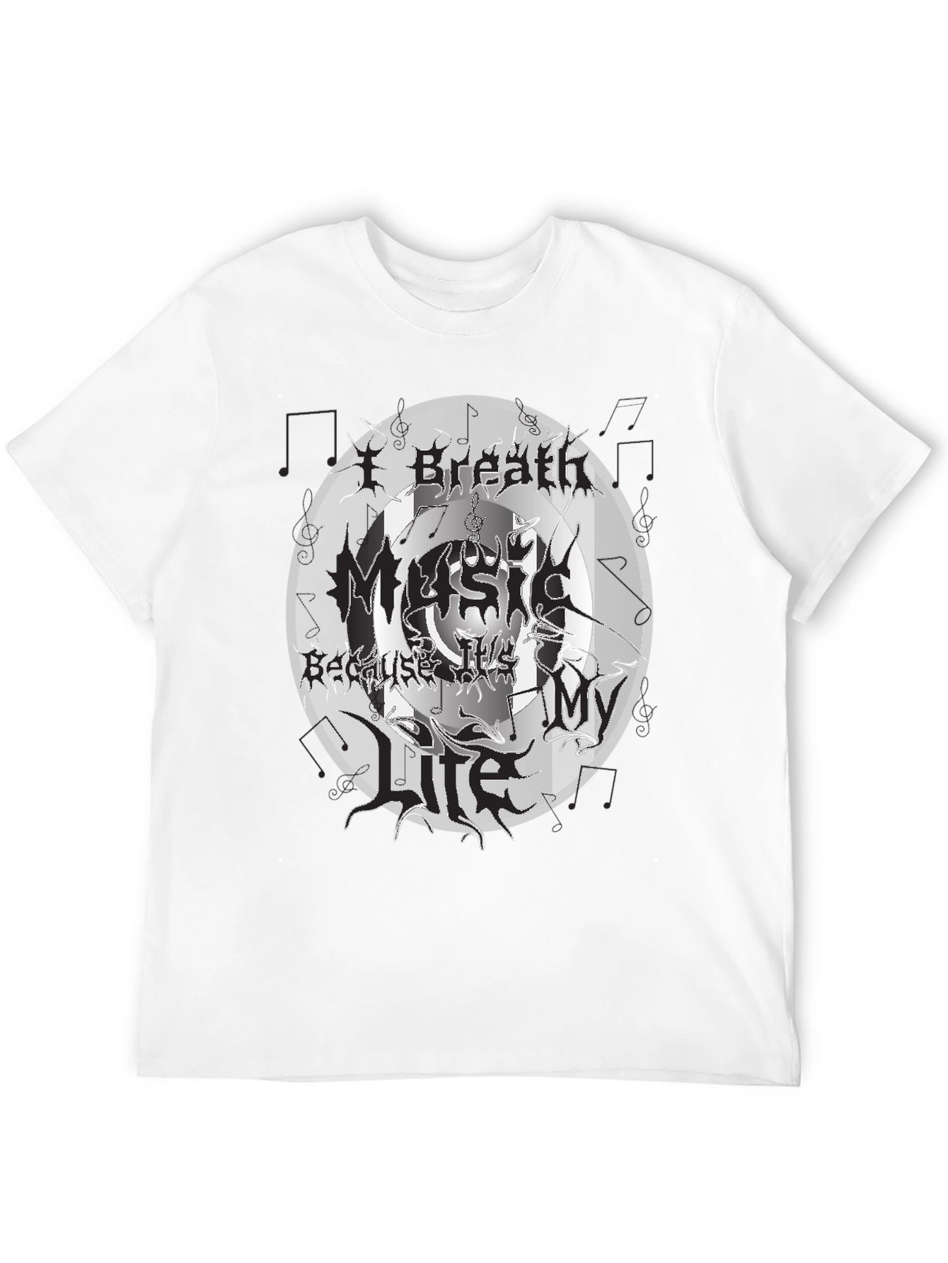 Black Black Music My Life Graphic Tee view 12