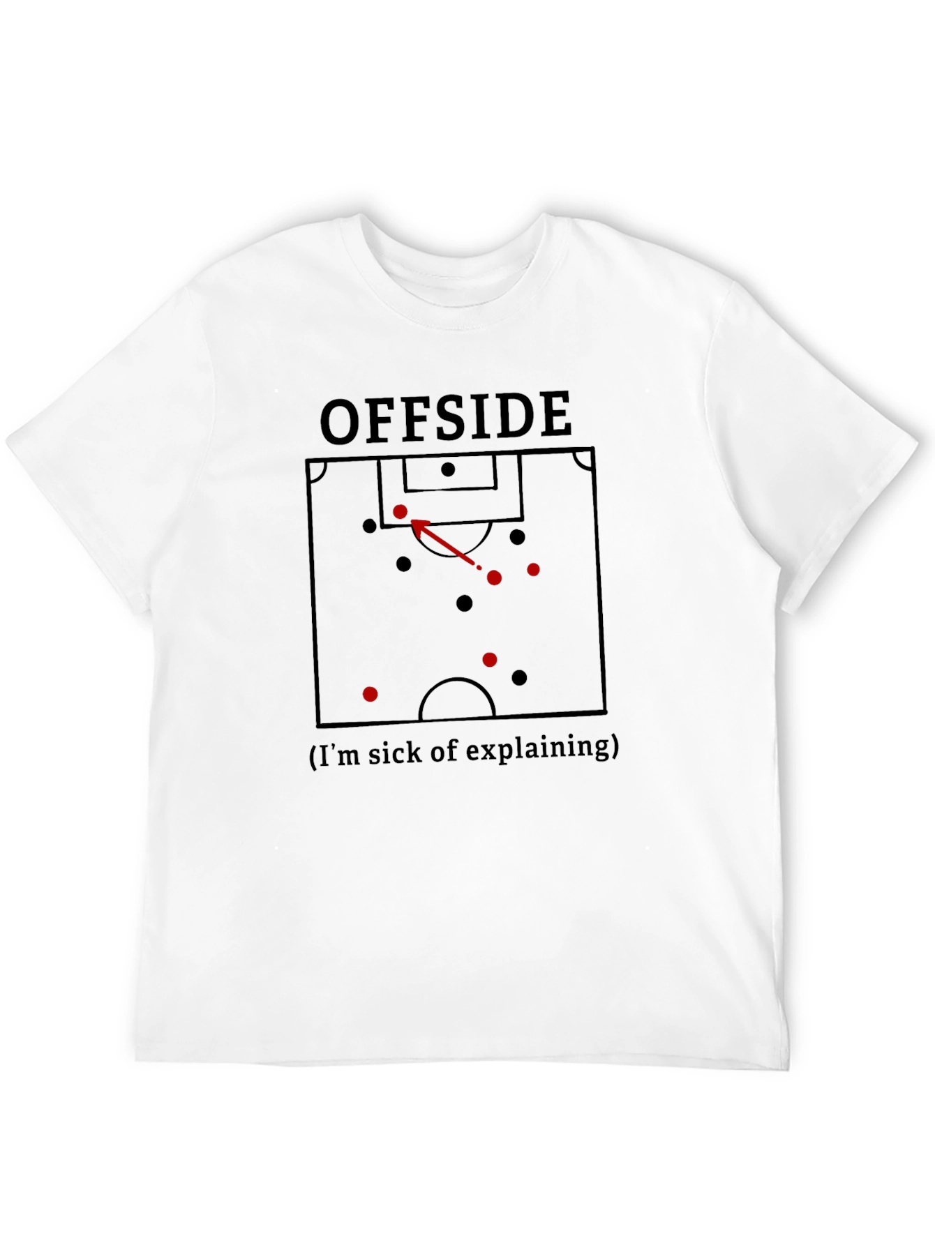 Black Offside Soccer Rule Graphic T-Shirt  view 12
