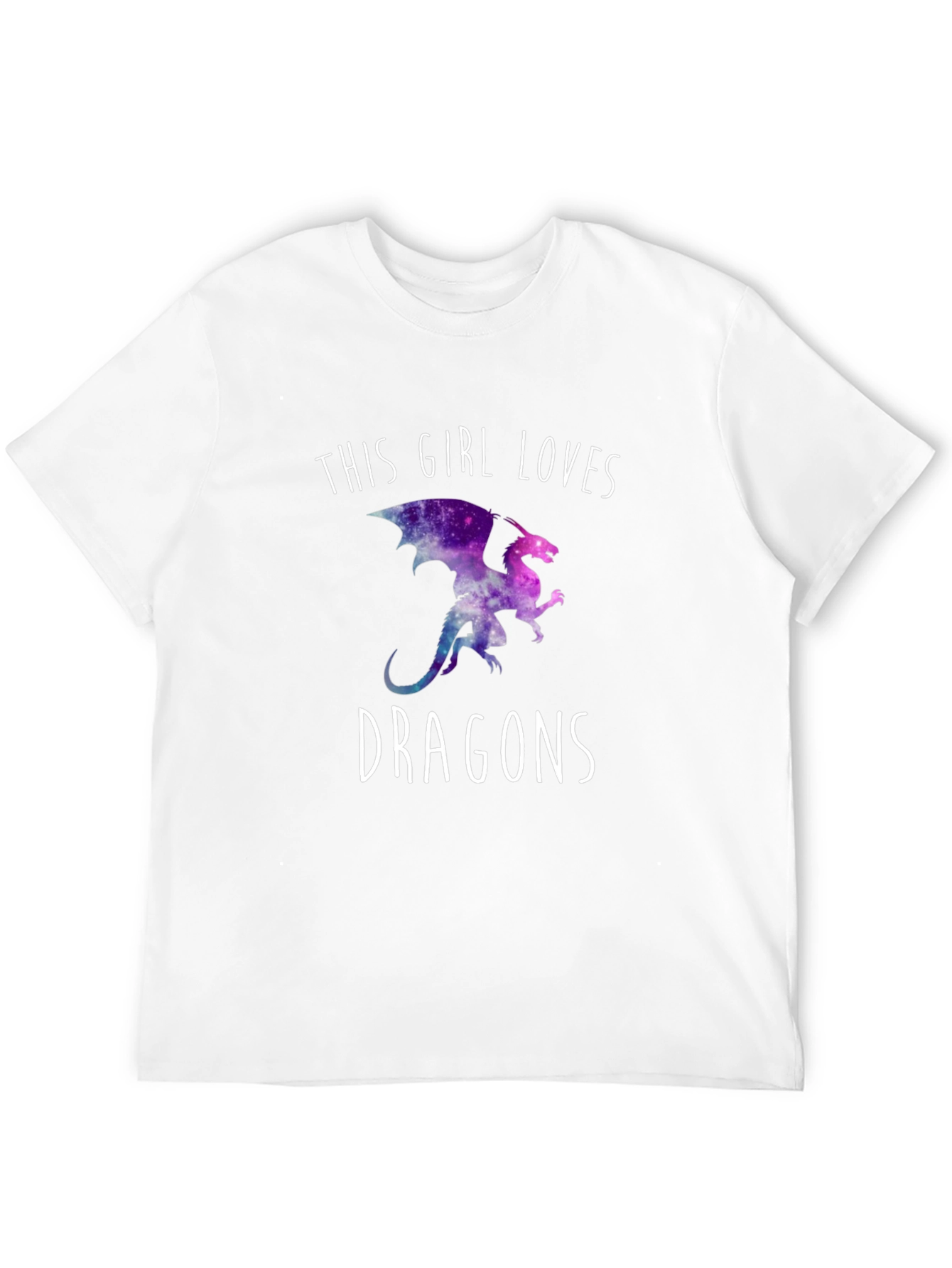 Black This Girl Loves Dragons T-Shirt - Galaxy Dragon Design view 12