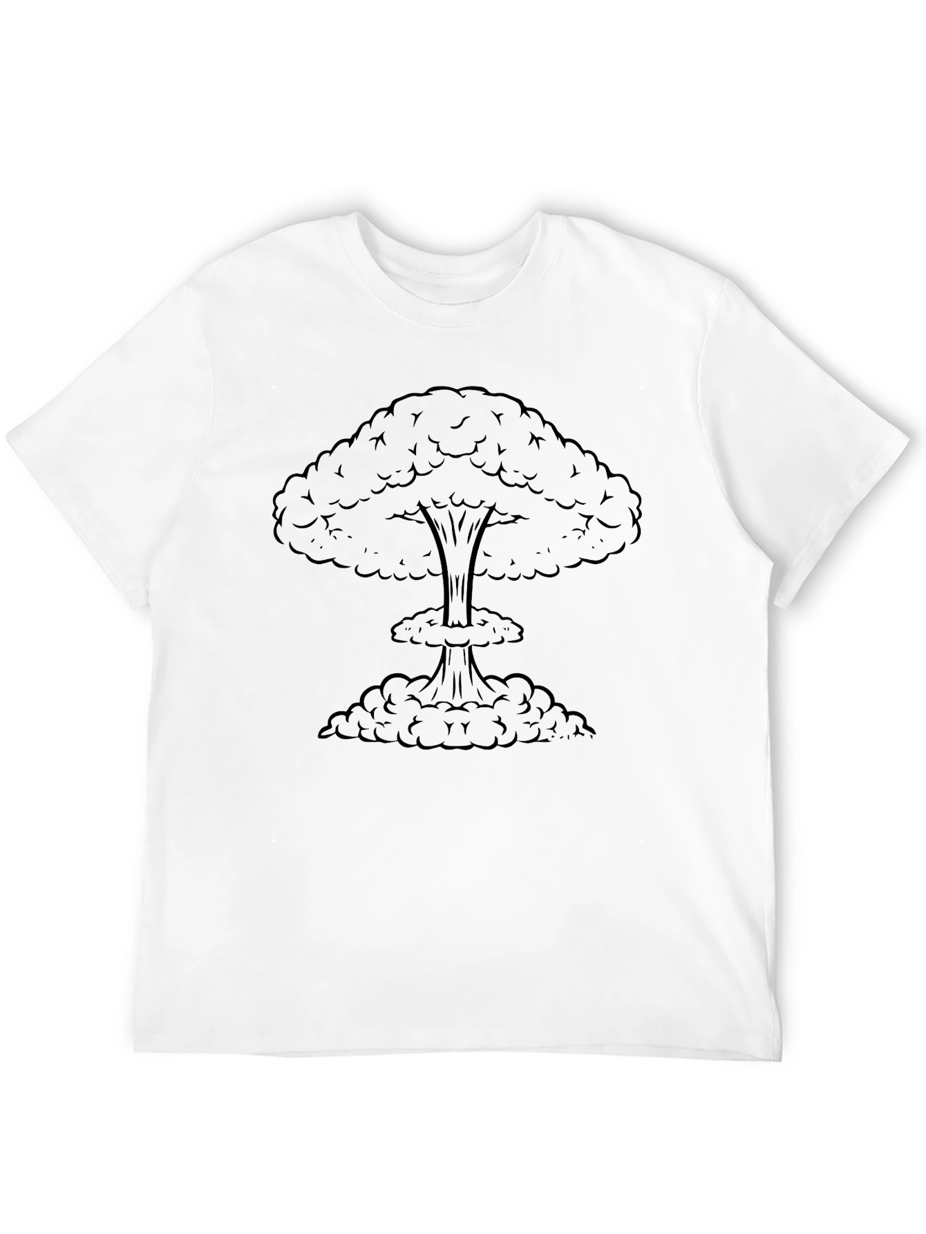 Black Atomic Cloud Graphic Tee - Black Cotton T-Shirt view 12