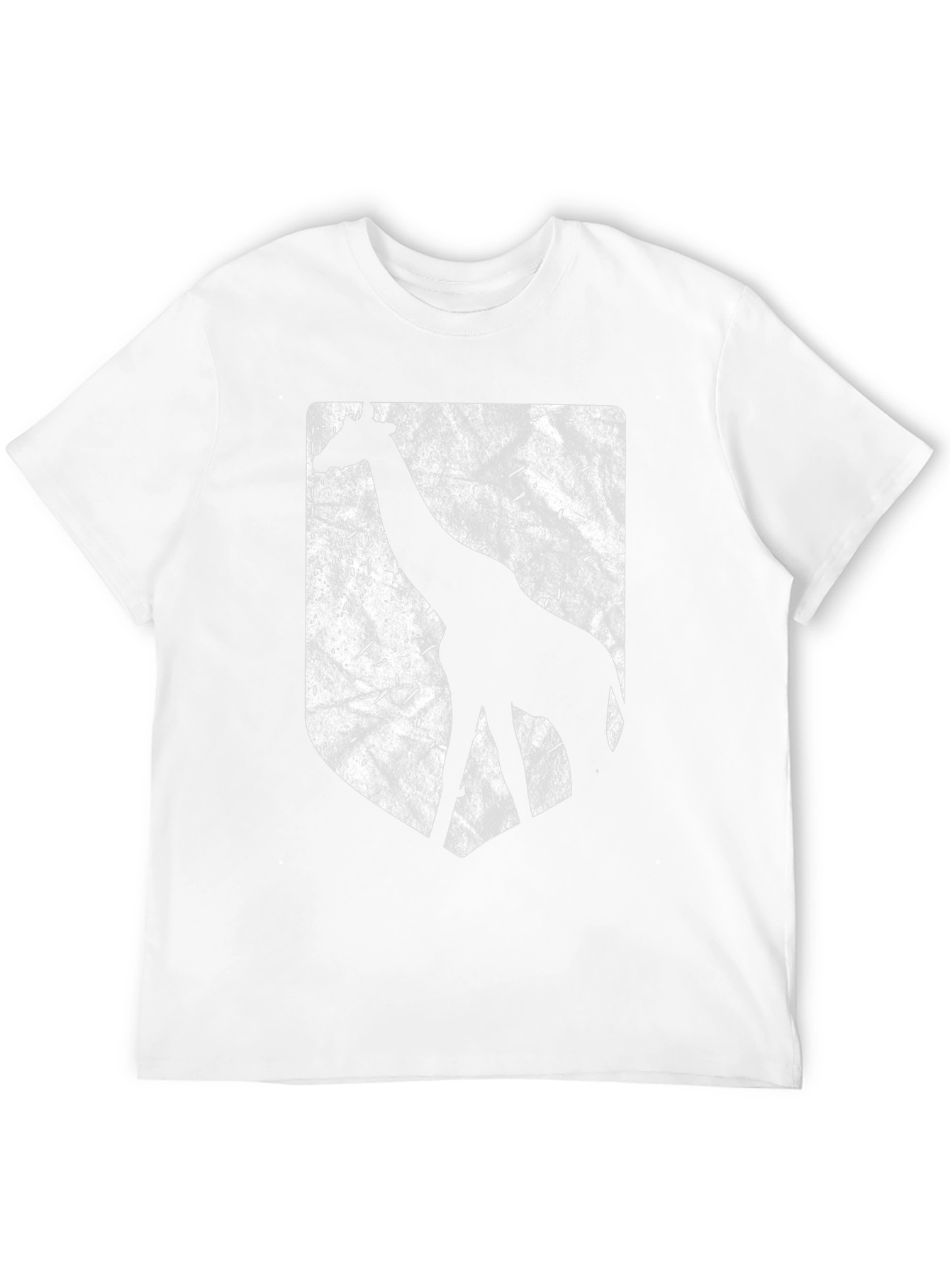 Black Giraffe Silhouette Graphic Tee - Black Cotton Blend view 12