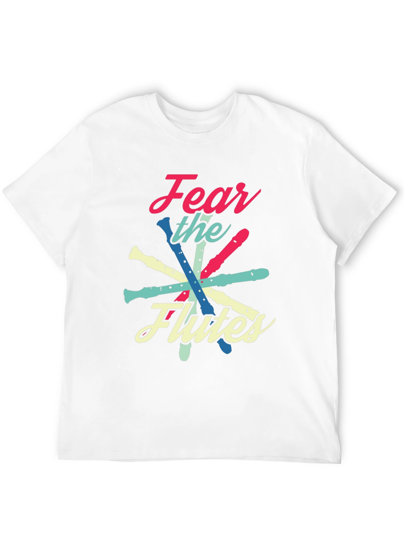 Black Fear the Flutes Music Lover T-Shirt view 12