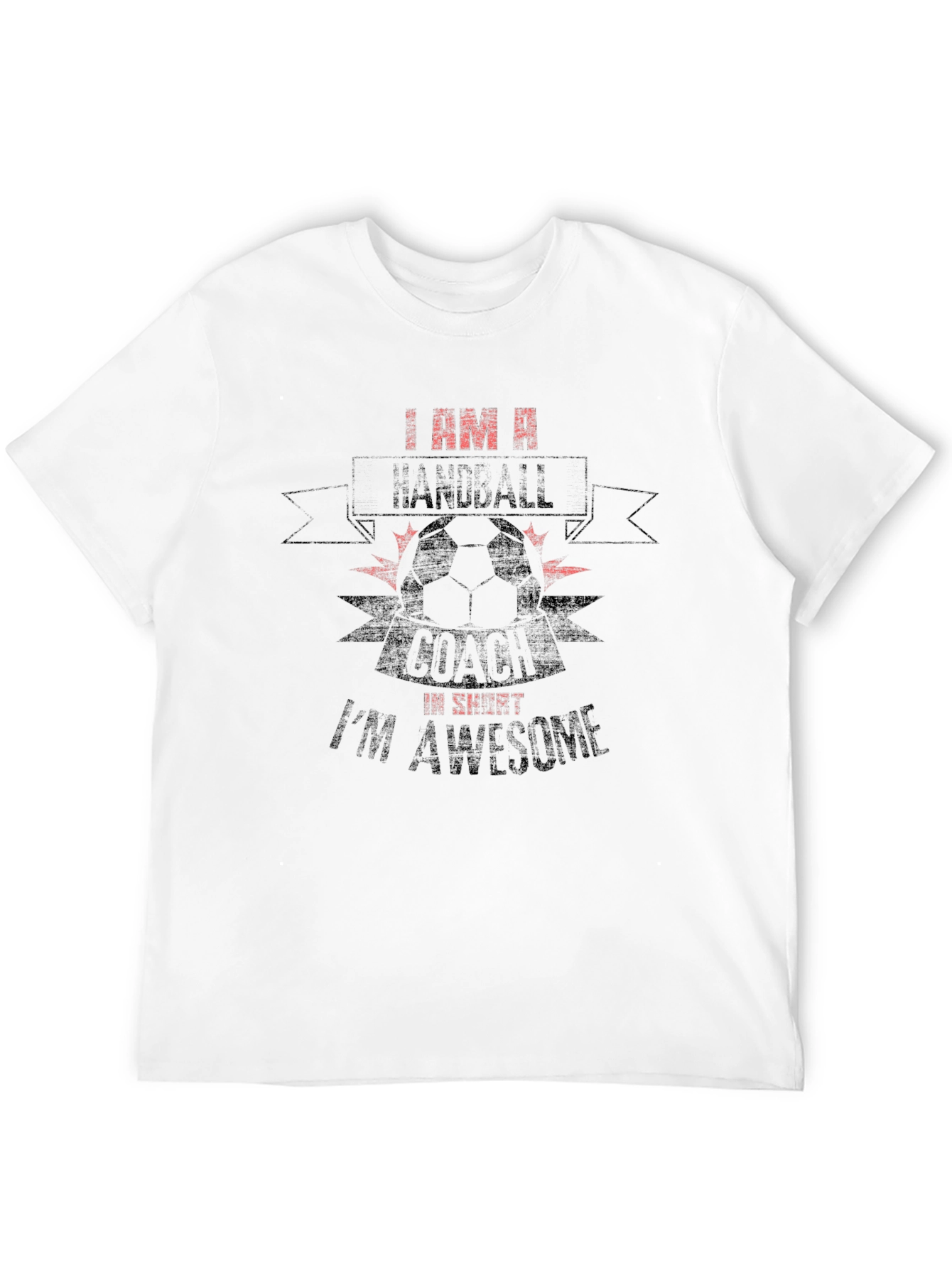 Black Handball Coach Awesome T-Shirt view 12