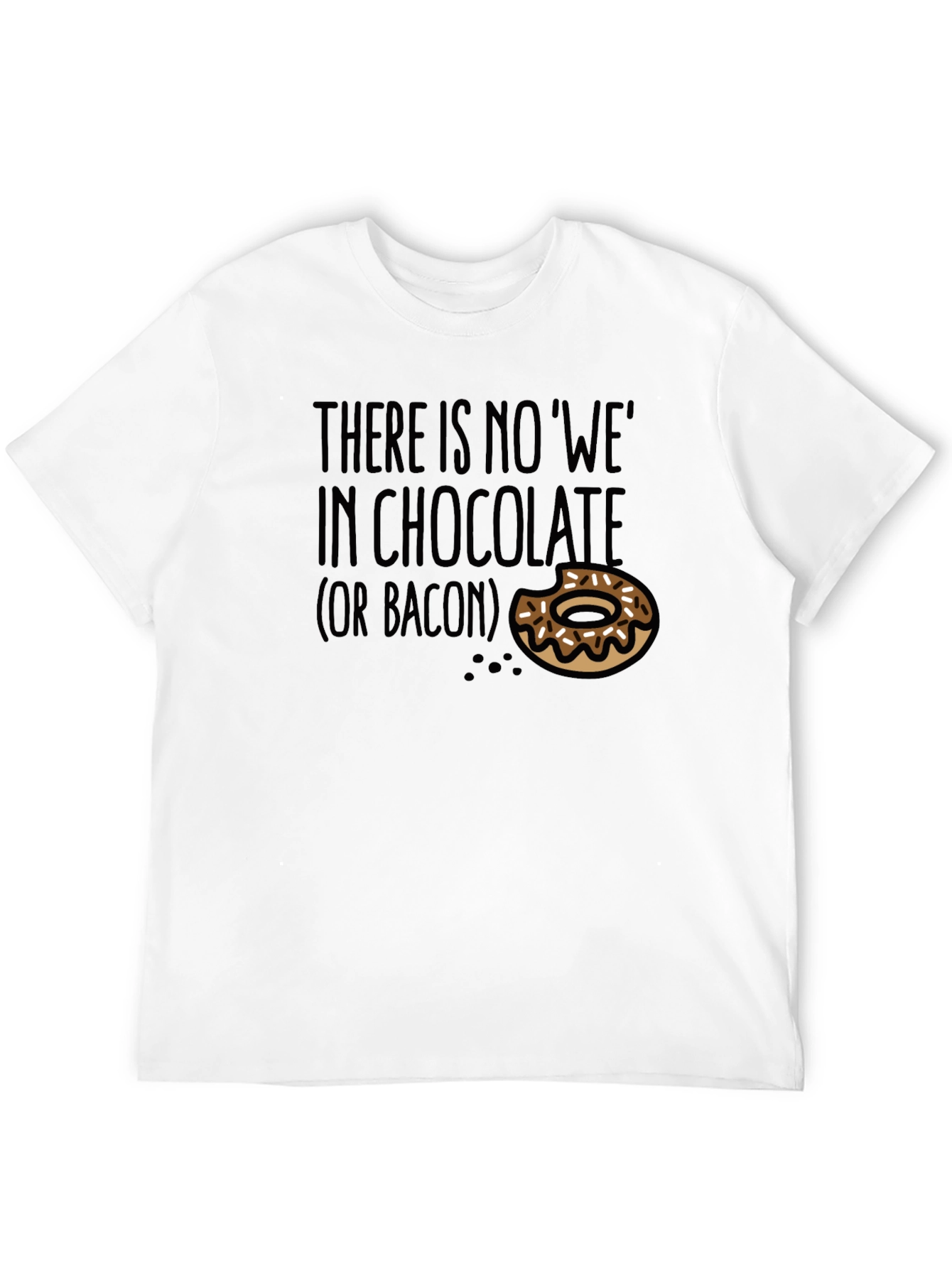 Black Funny Chocolate and Bacon T-Shirt view 12