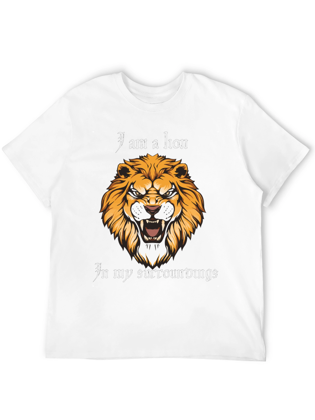 Black Lion Graphic Print Black T-Shirt view 12