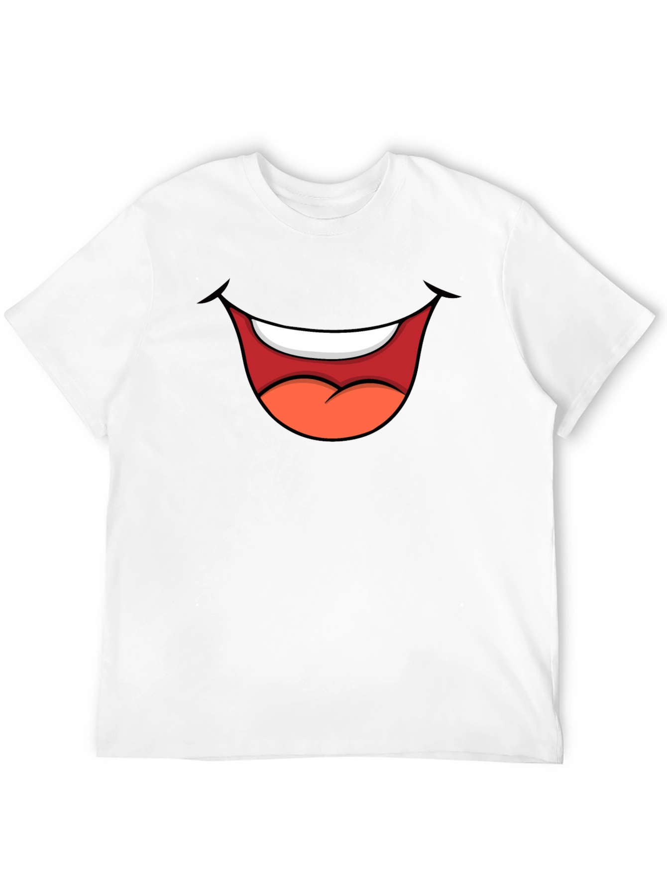 Black Cartoon Mouth Graphic Tee - Black T-Shirt view 12