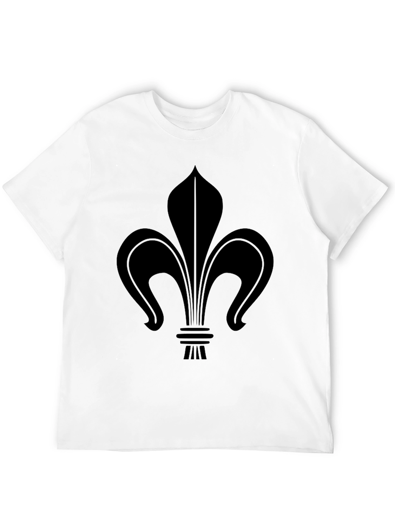 Black Fleur-de-lis Graphic Black T-Shirt view 12