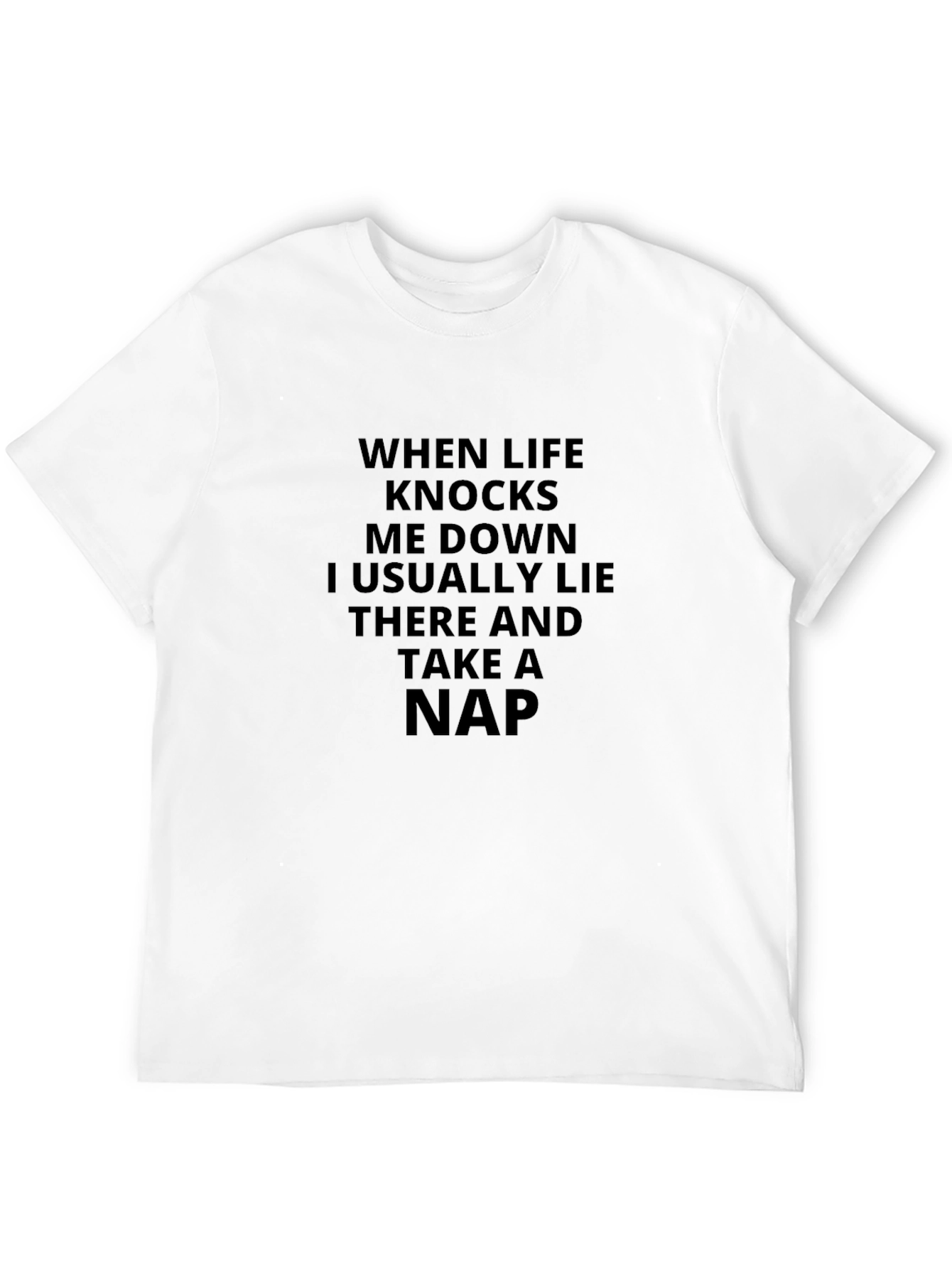 Black Funny When Life Knocks Me Down T-Shirt view 12