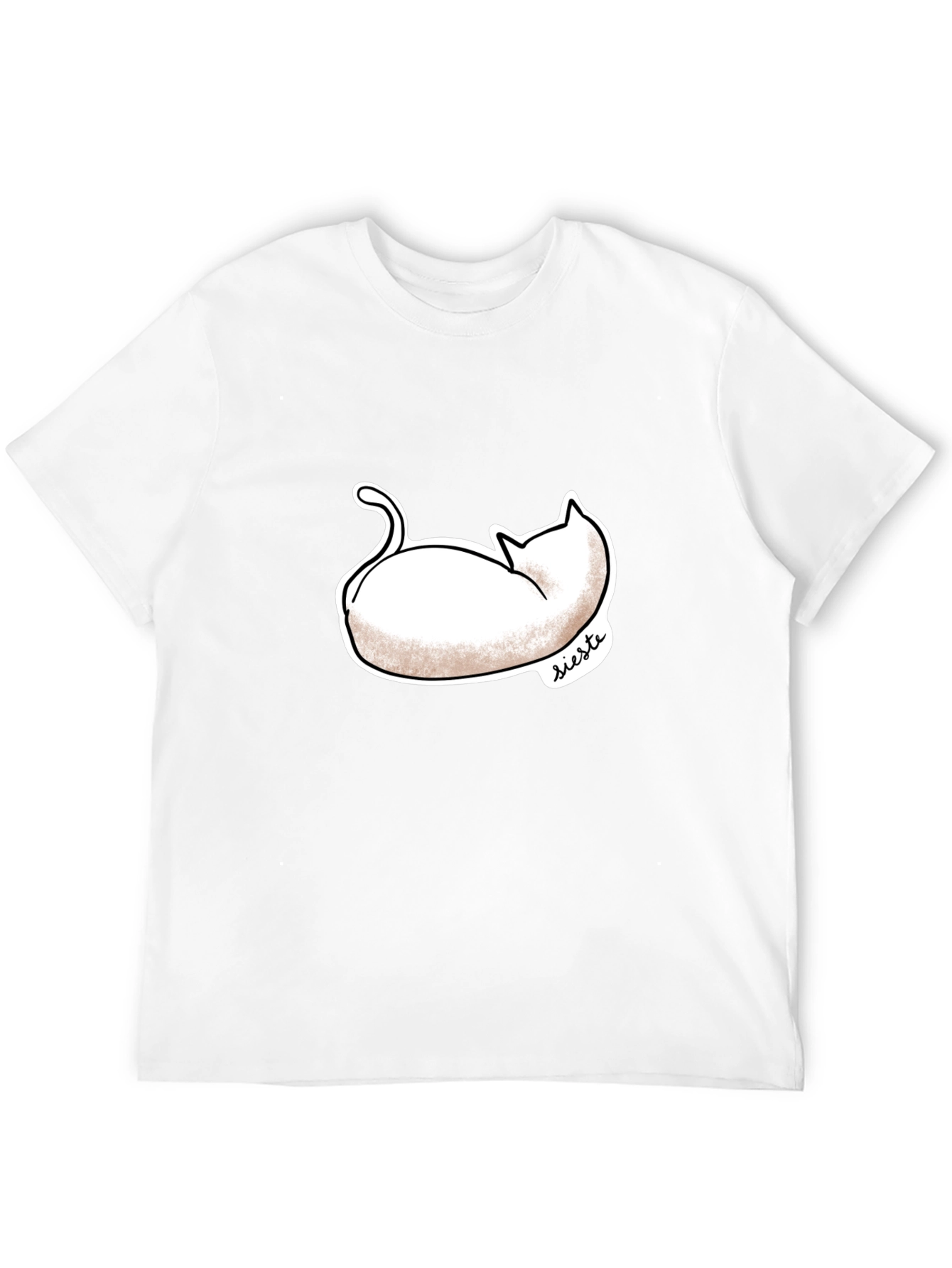 Black Siesta Cat T-Shirt - Relaxed Fit view 12