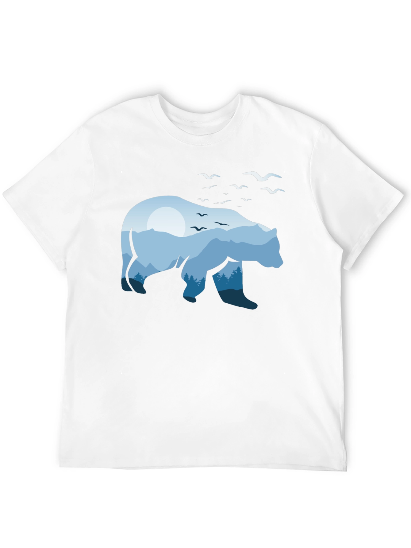Black Nature Bear Graphic Tee - Men's Black T-Shirt view 12