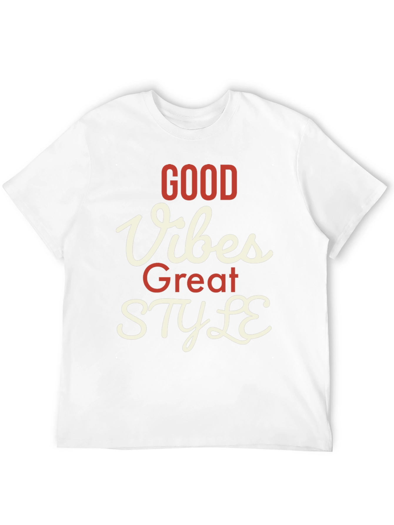 Black Good Vibes Great Style T-Shirt view 12