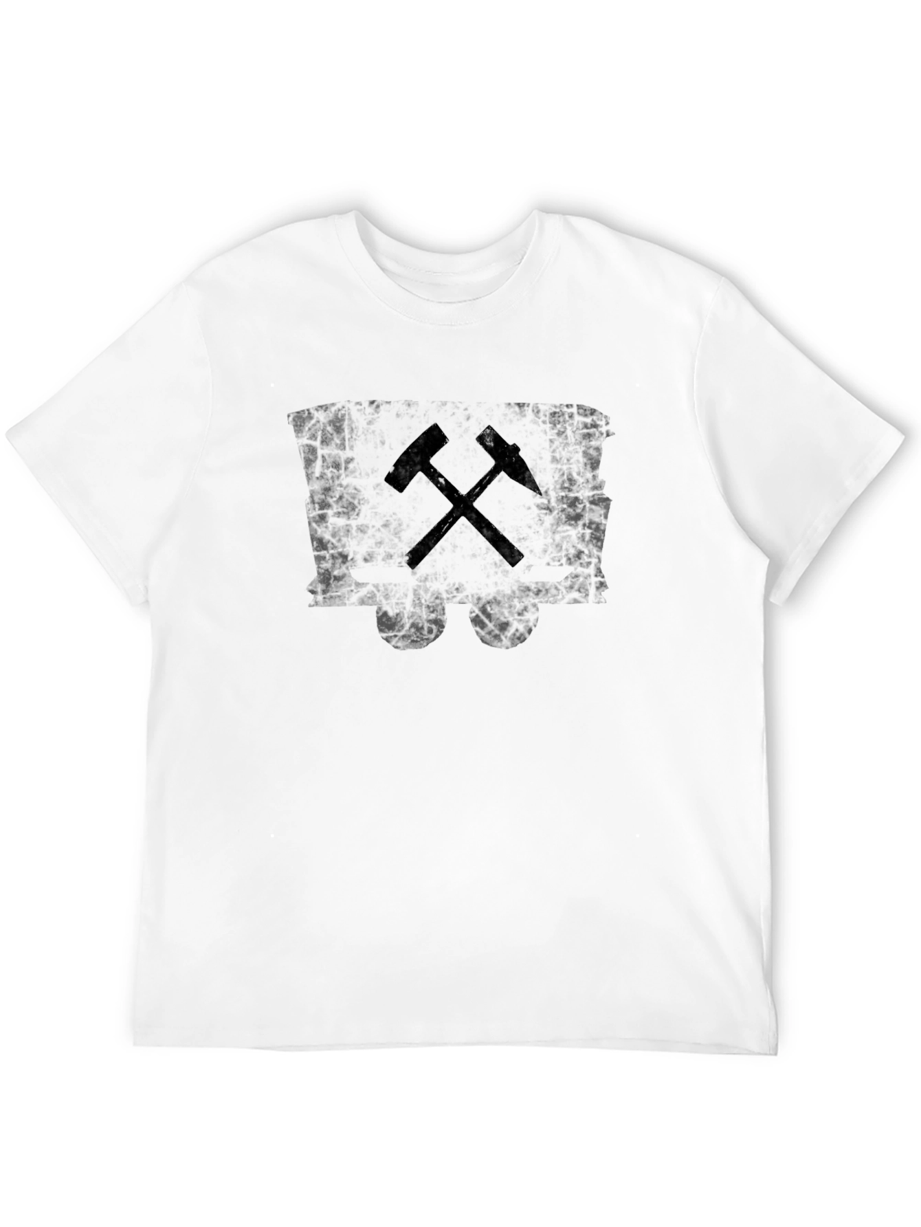 Black Distressed Mining Cart T-Shirt - Vintage Miner's Tee view 12