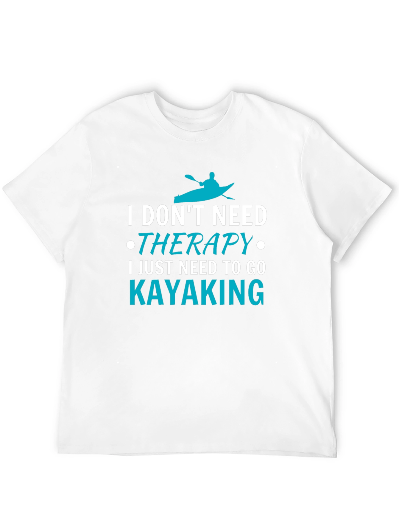 Black Kayaking Therapy T-Shirt - Paddling Adventure Tee view 12