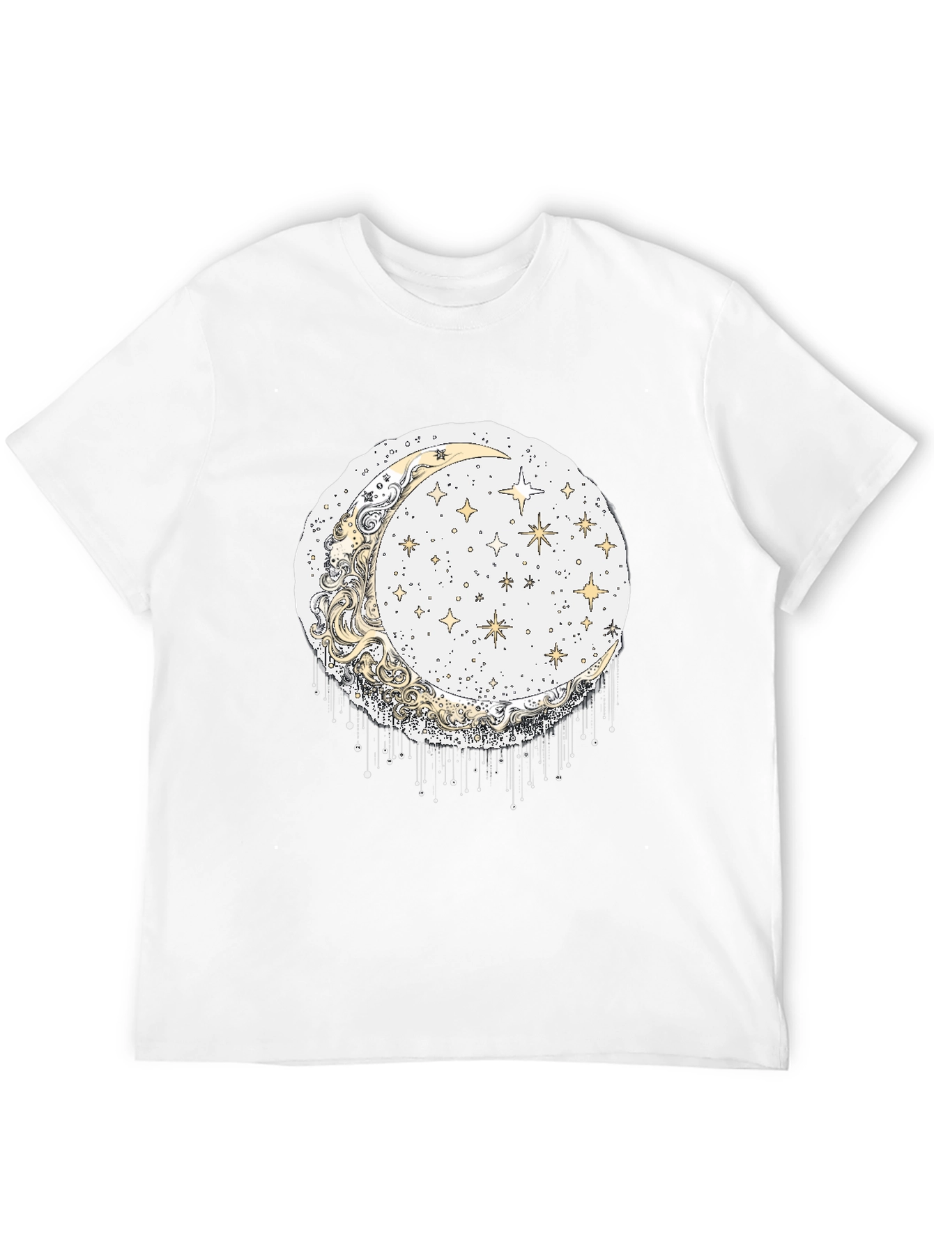 Black Celestial Moon & Stars Graphic Tee view 12