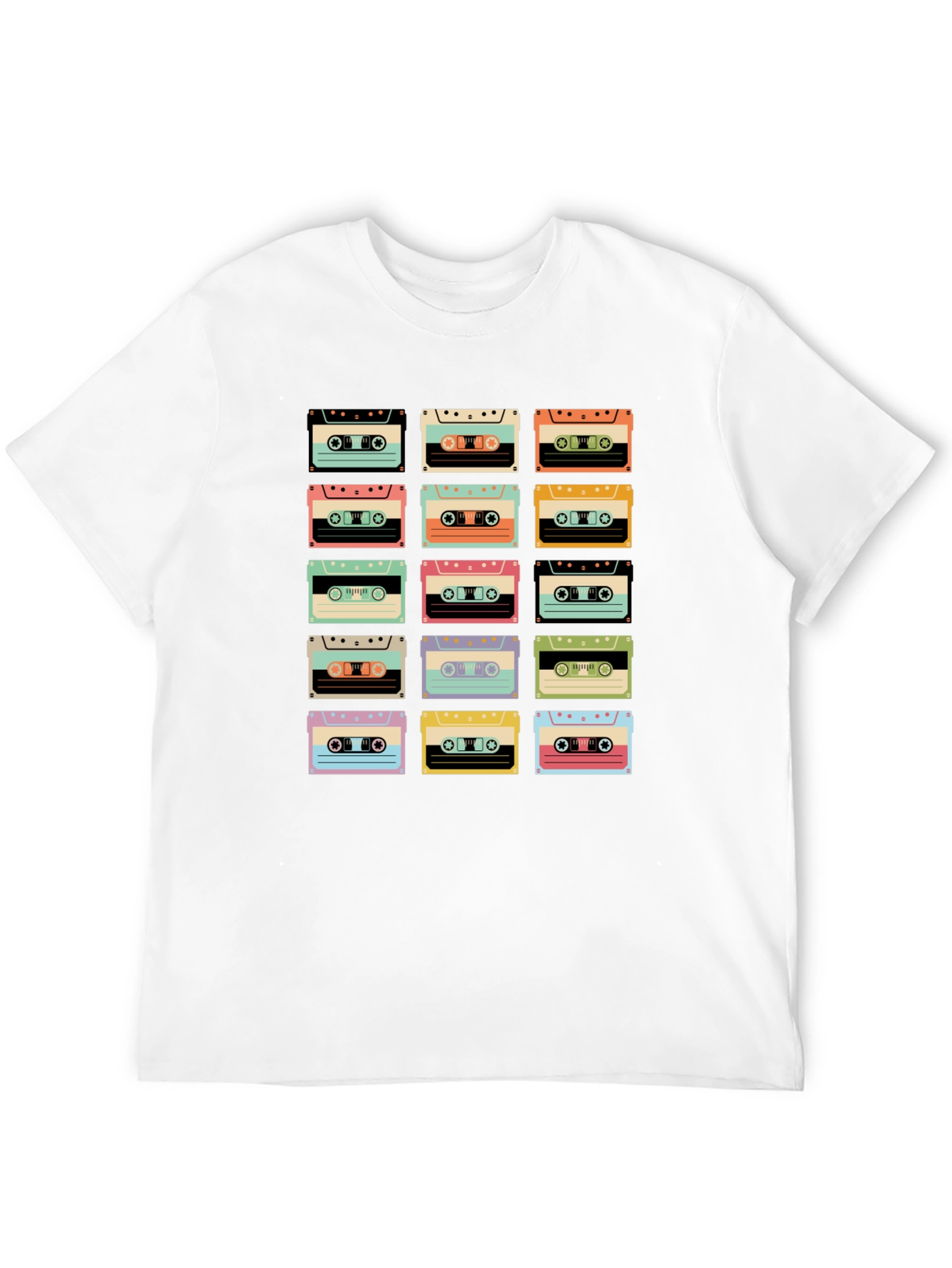 Black Retro Cassette Tape Graphic Tee view 12