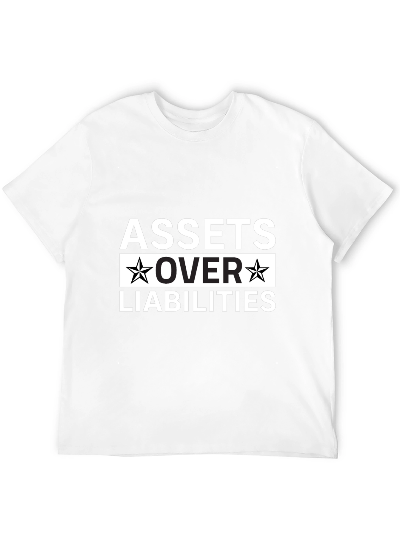 Black Assets Over Liabilities Black Graphic T-Shirt view 12