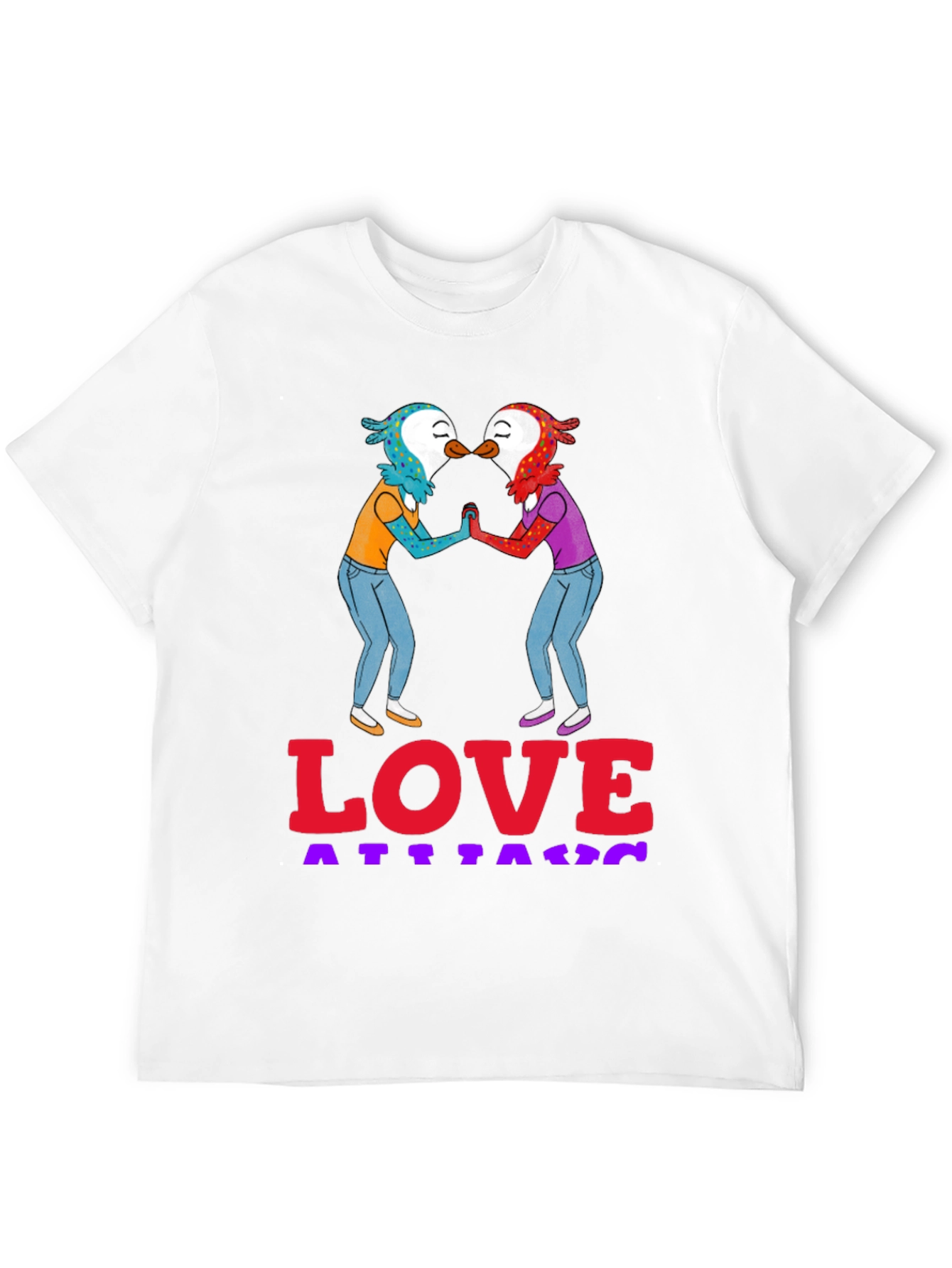 Black Love Attack Graphic Tee - Unisex Black T-Shirt view 12