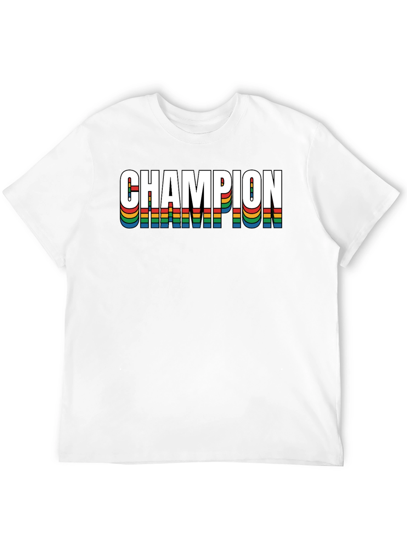 Black Champion Rainbow Retro Tee view 12