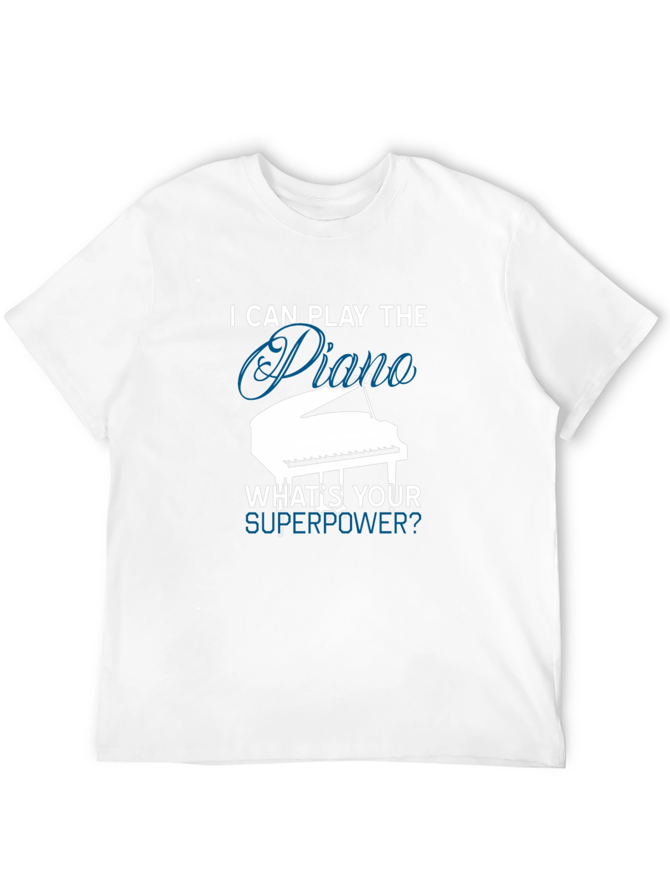 Black Piano Superpower T-Shirt - Musician Gift view 12