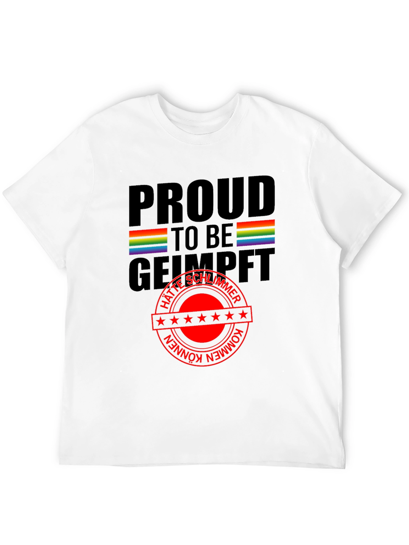 Black Proud to be Geimpft T-Shirt view 12