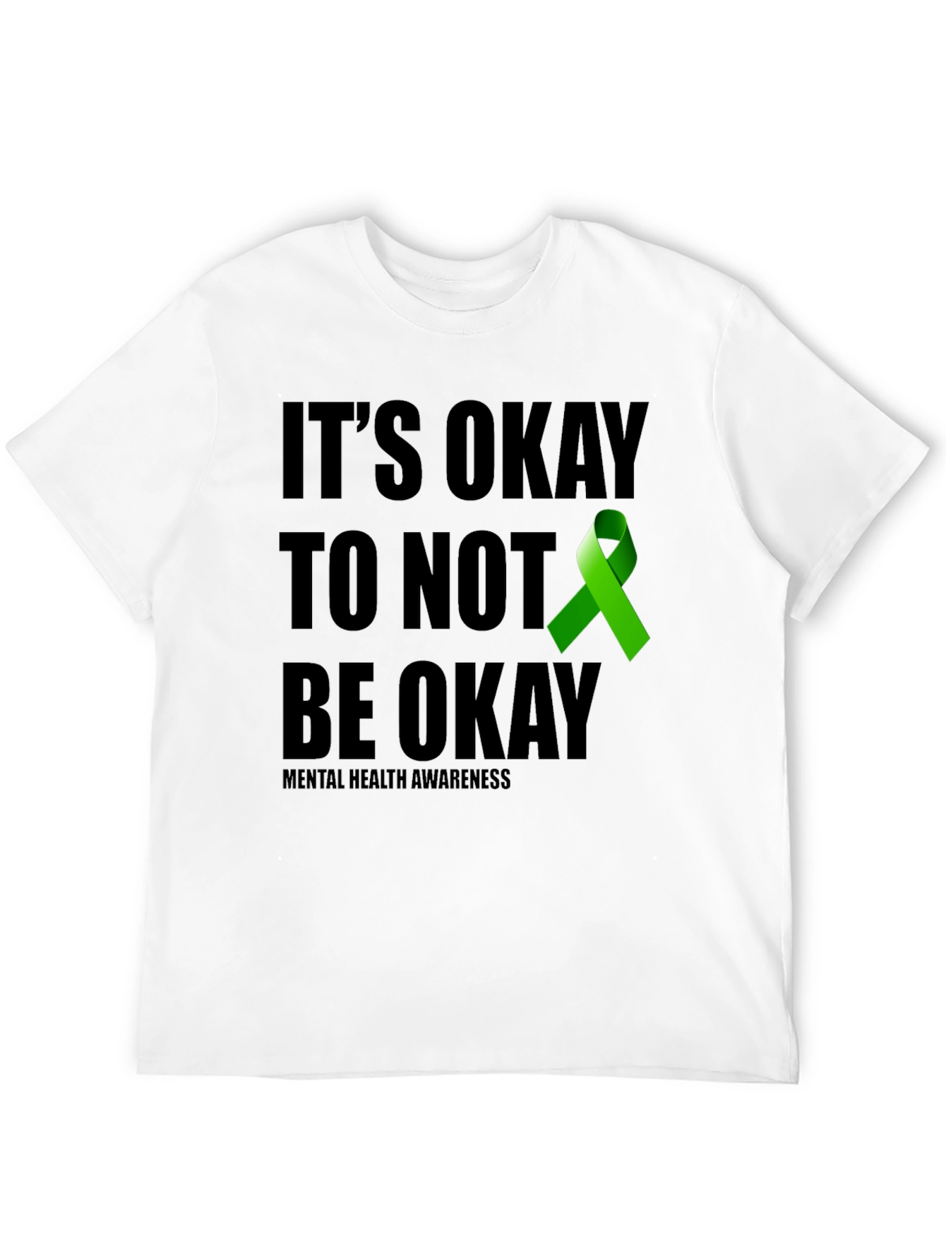 Black It's Okay To Not Be Okay Mental Health Awareness T-Shirt view 12