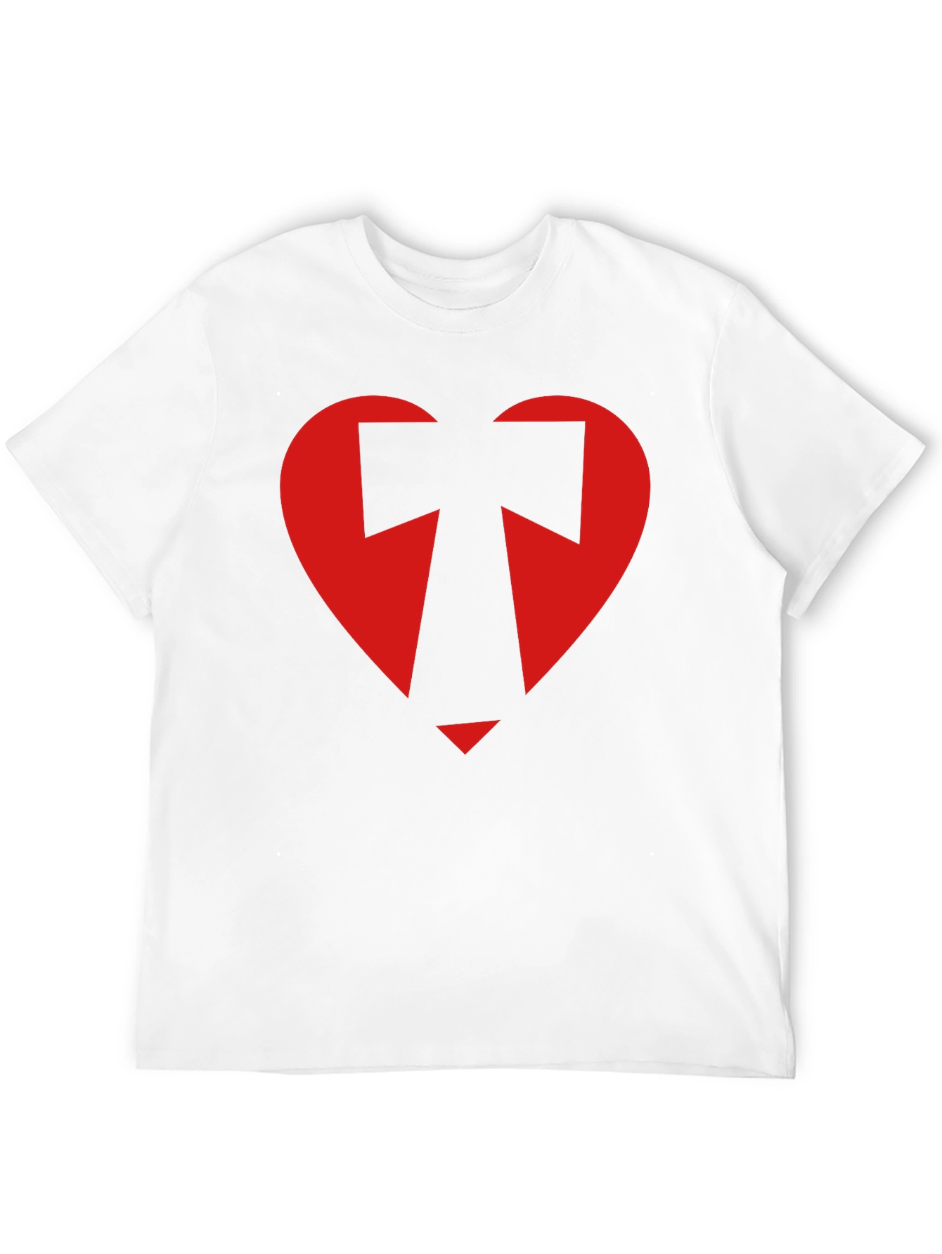 Black Geometric Heart Graphic Tee - Black view 12