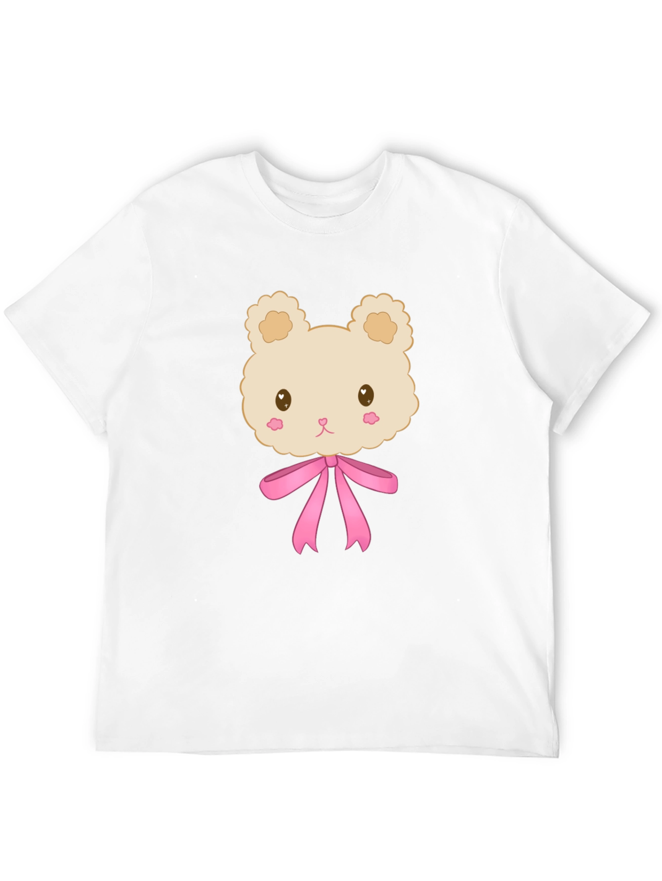 Black Cute Cartoon Teddy Bear T-Shirt - Black view 12