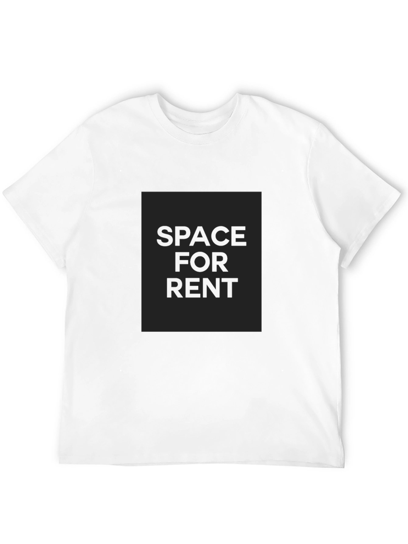 Black Men's Black Crew Neck T-Shirt - Space for Rent view 12