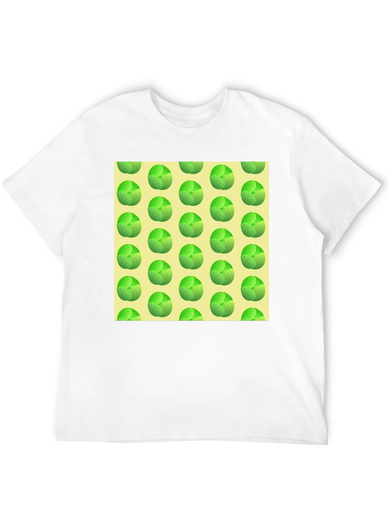 Black Cabbage Pattern T-Shirt view 12