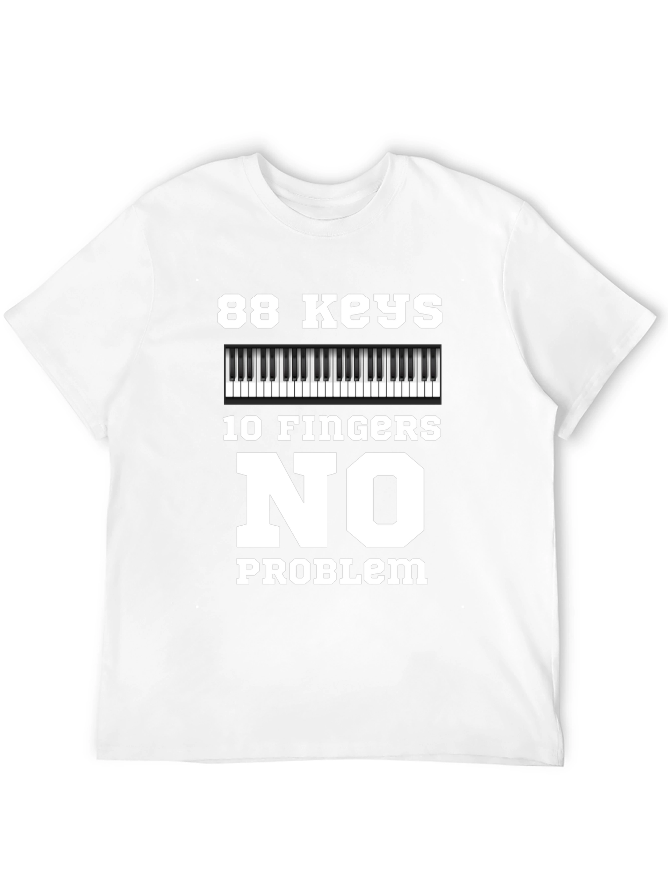 Black 88 Keys 10 Fingers No Problem Graphic Tee view 12
