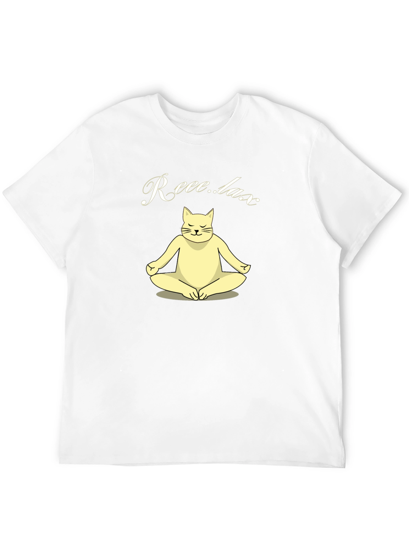 Black Relaxing Cat T-Shirt - Meditating Feline Tee view 12