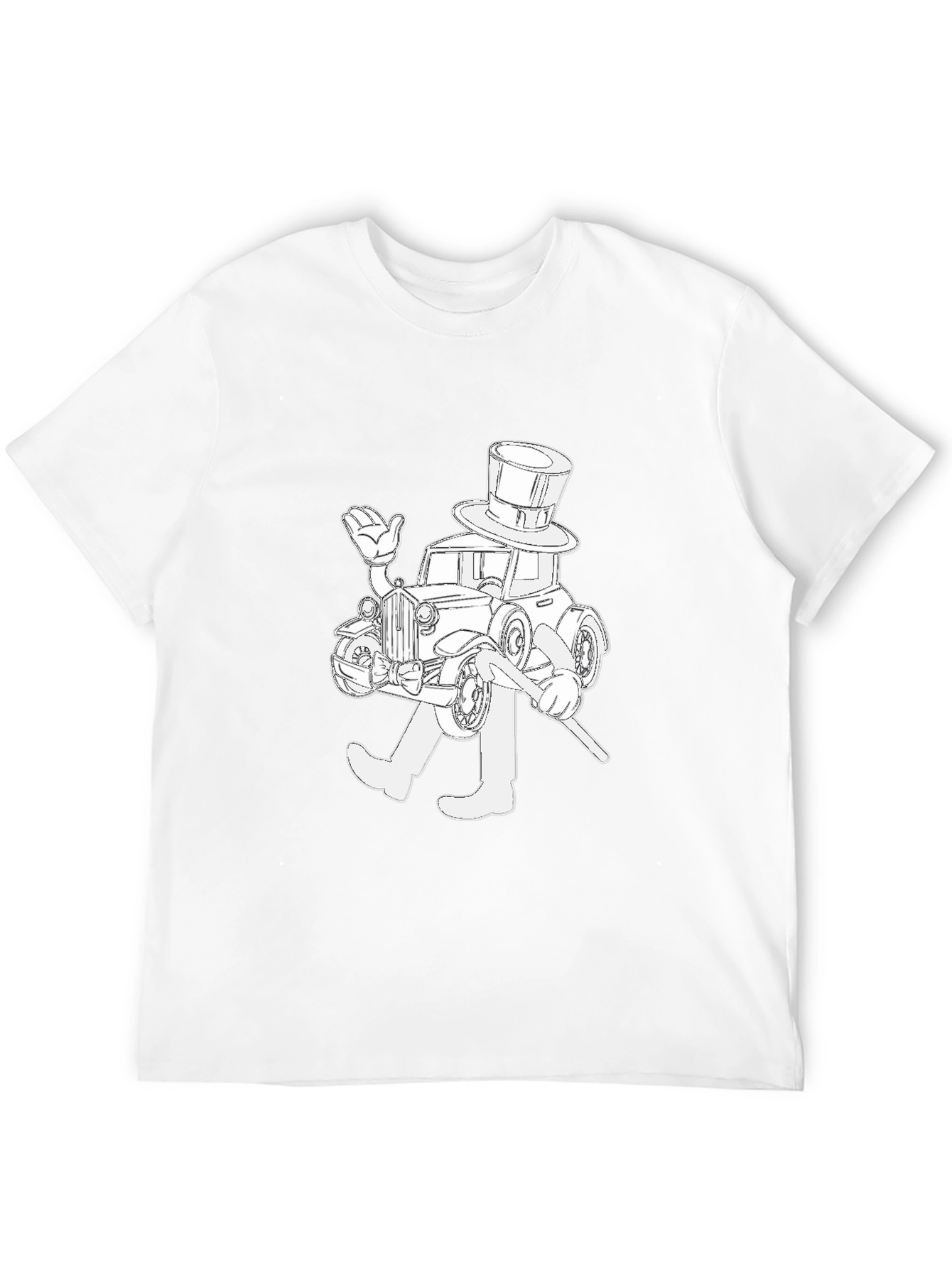 Black Monopoly Man Car Black T-Shirt view 12