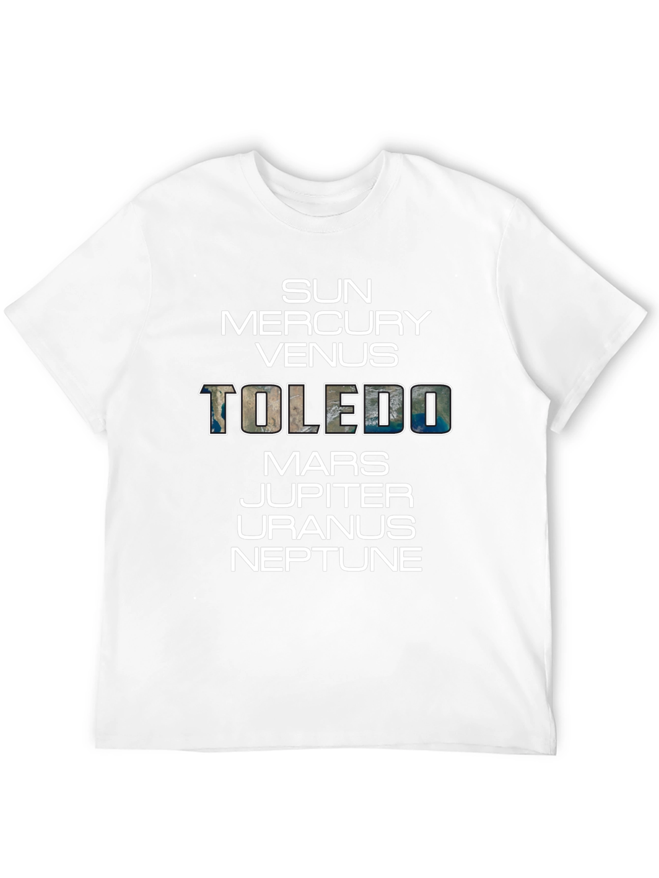 Black Planets Toledo Graphic T-Shirt - Mens Crew Neck Tee view 12