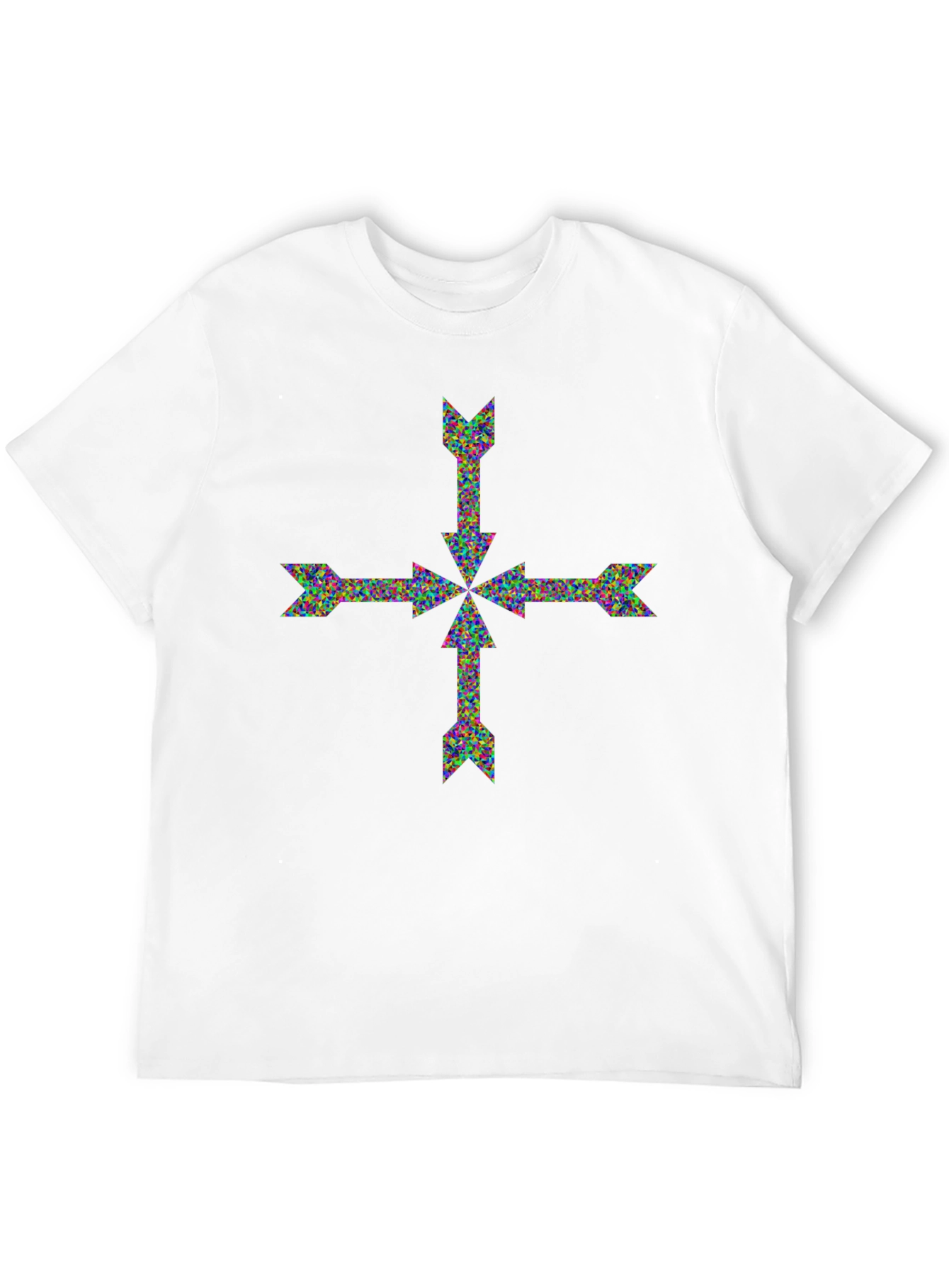 Black Arrow Cross Graphic Print T-Shirt view 12