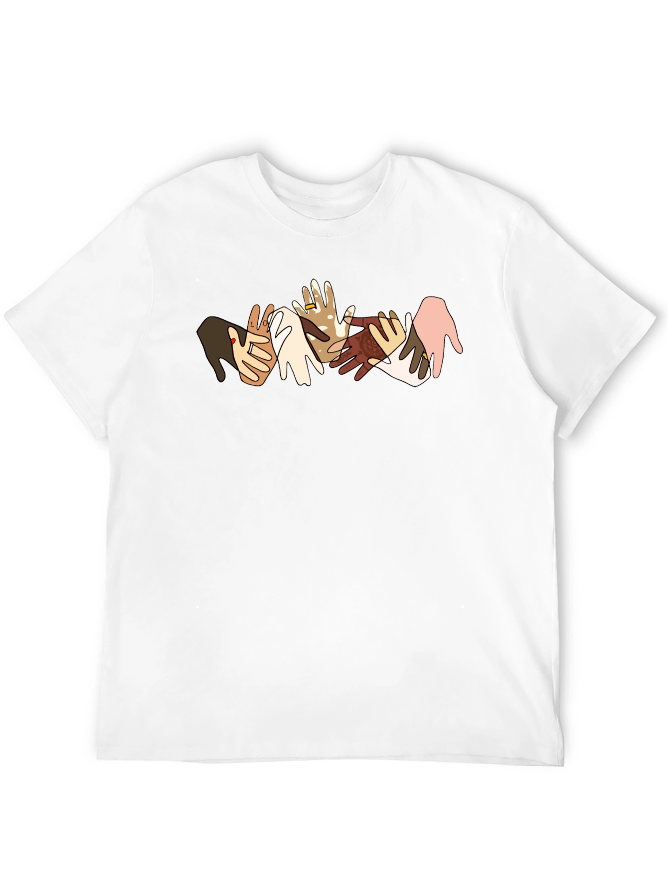 Black Diversity Hands Graphic Tee - Black T-Shirt view 12