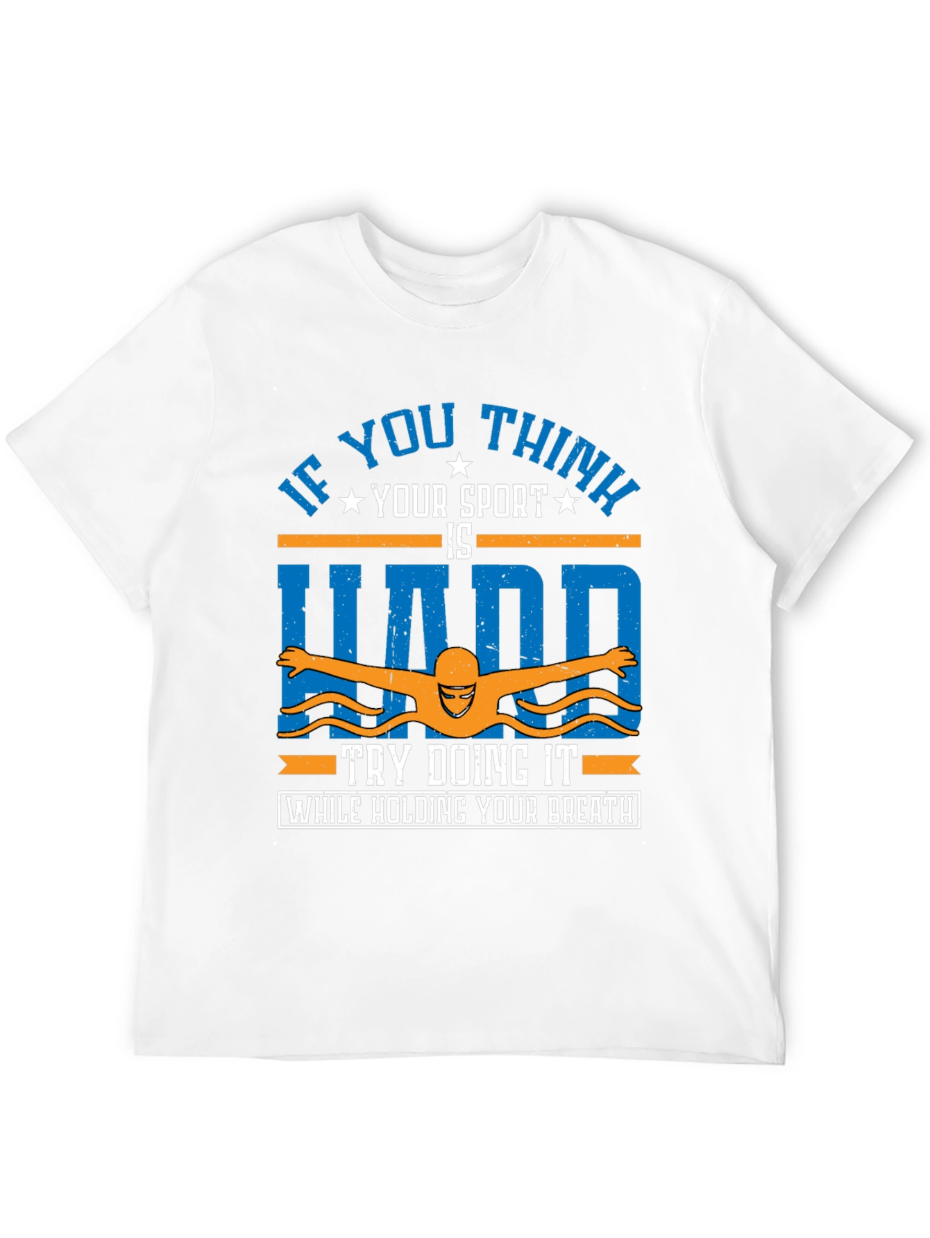 Black Funny Swimming T-Shirt - If You Think Your Sport Is Hard view 12