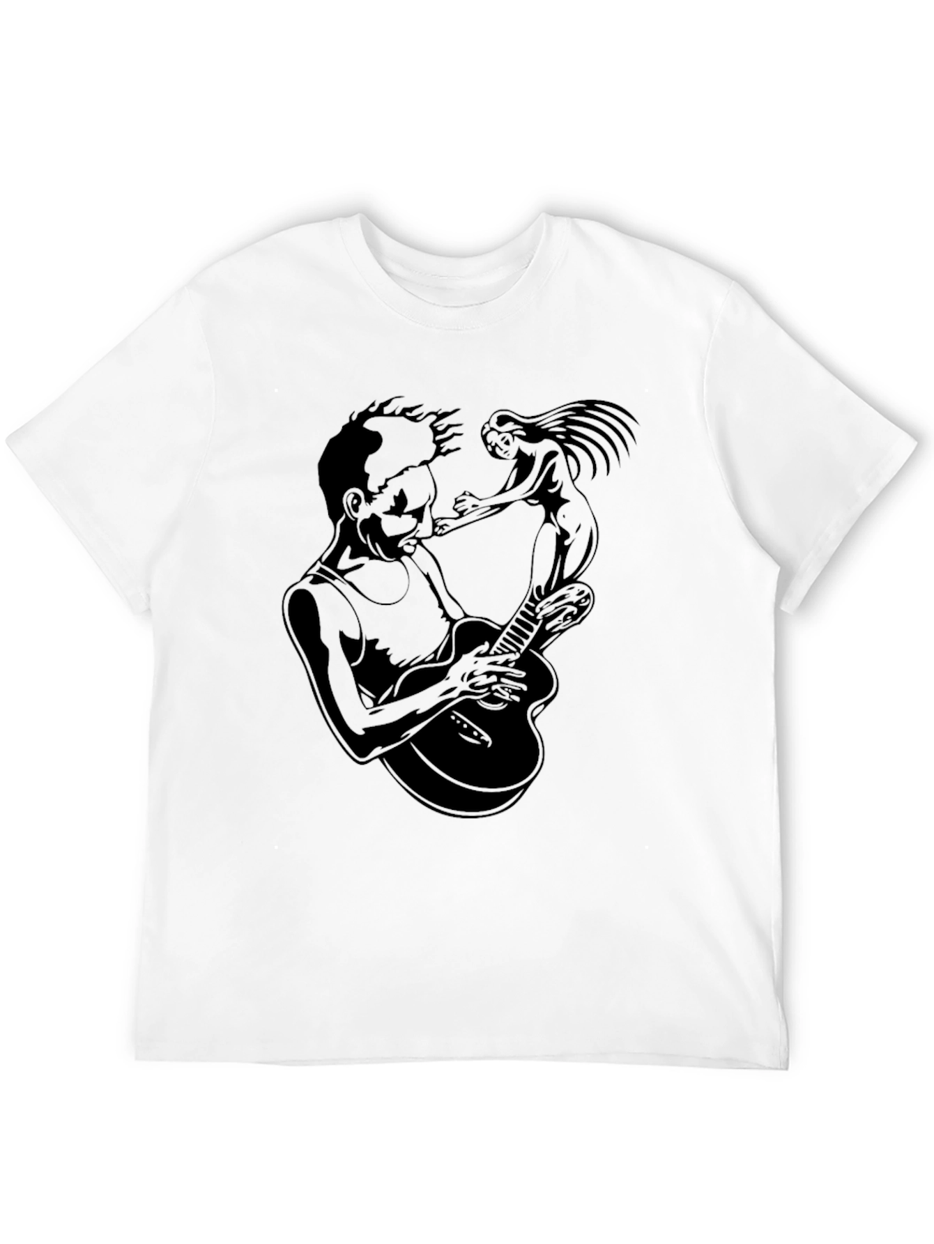 Black Guitarist & Muse Graphic Tee - Black view 12