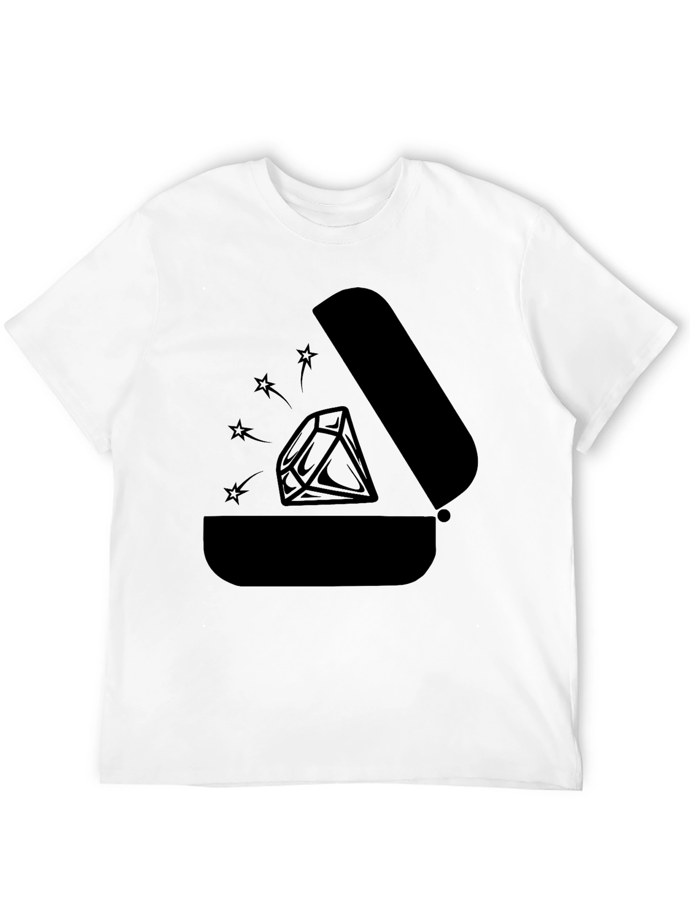Black Diamond Ring Box Graphic Tee - Black view 12