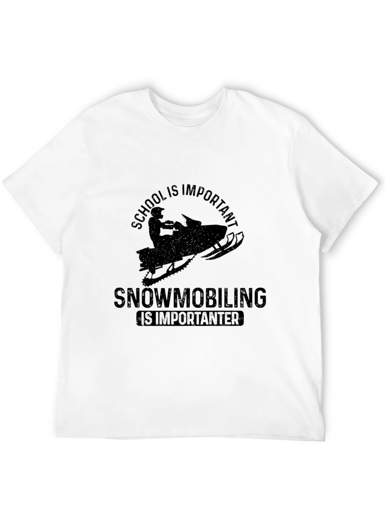 Black Snowmobiling Is Importanter T-Shirt view 12