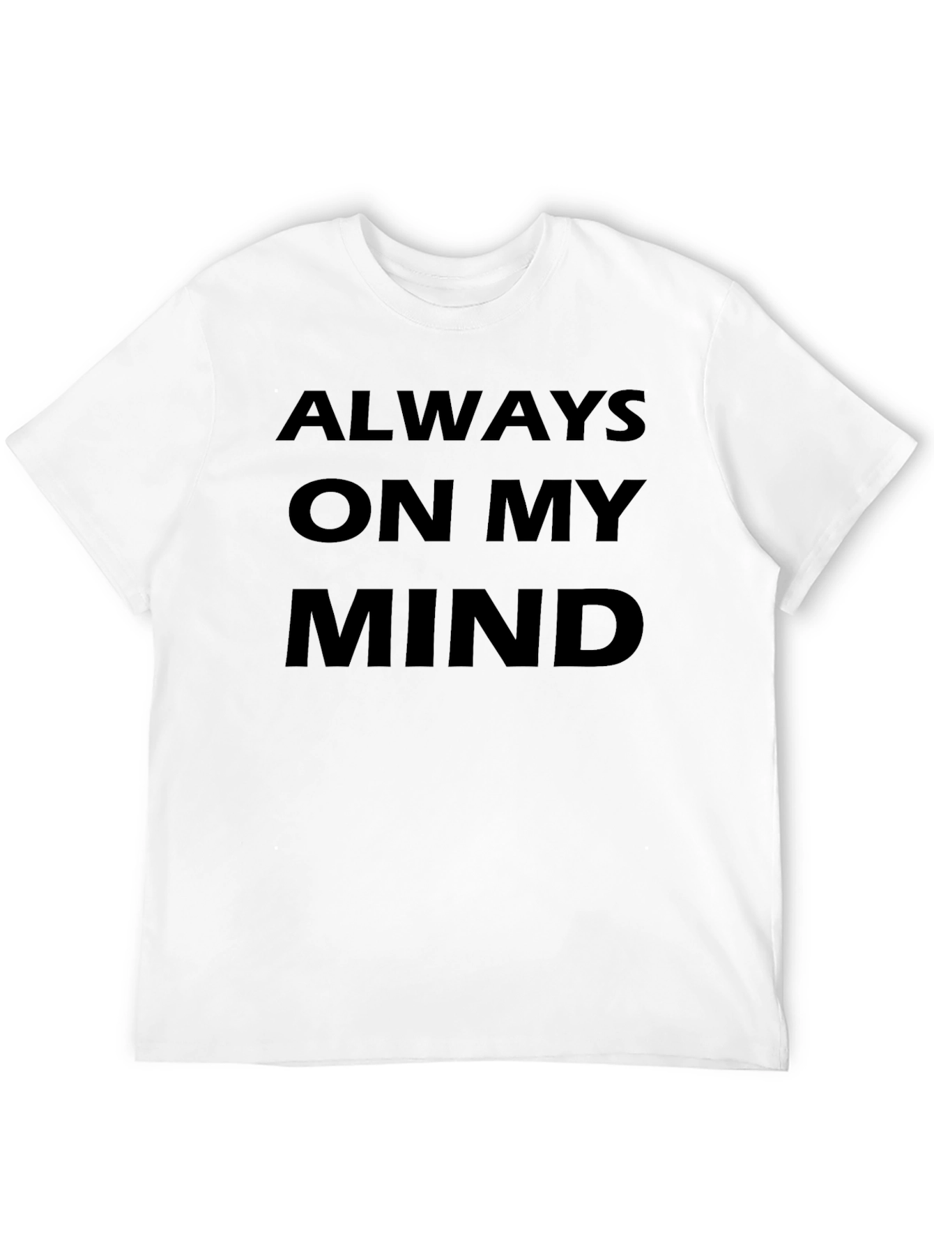Black Always On My Mind Black Graphic Tee Shirt view 12
