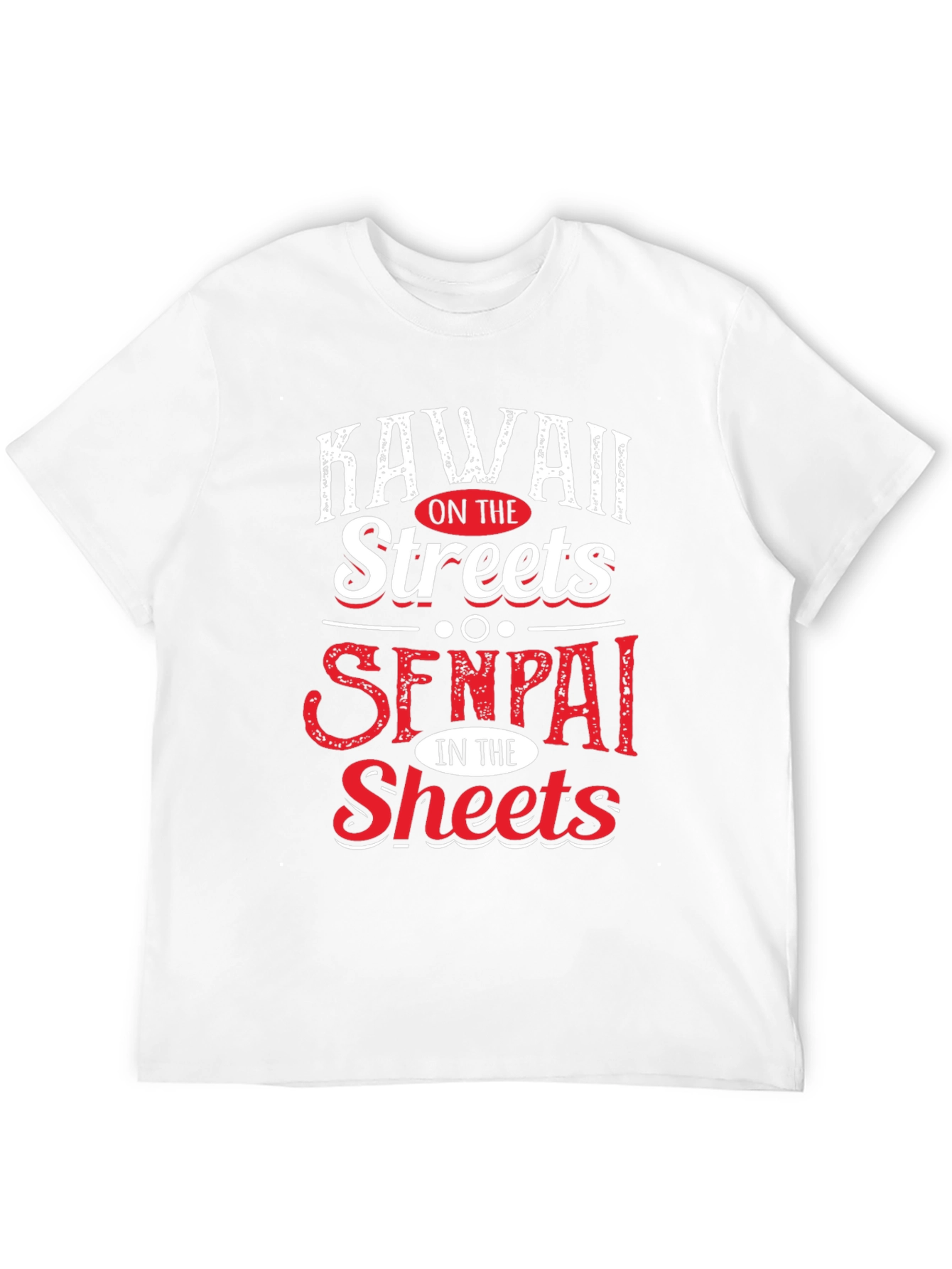 Black Kawaii on the Streets Senpai in the Sheets T-Shirt view 12