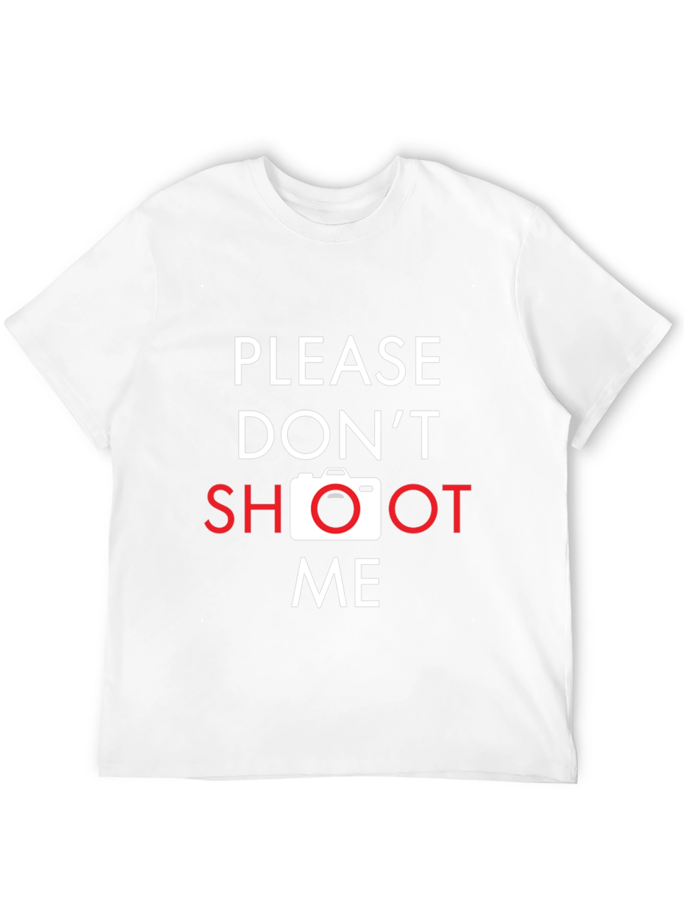 Black Please Don't Shoot Me Camera Graphic T-Shirt view 12