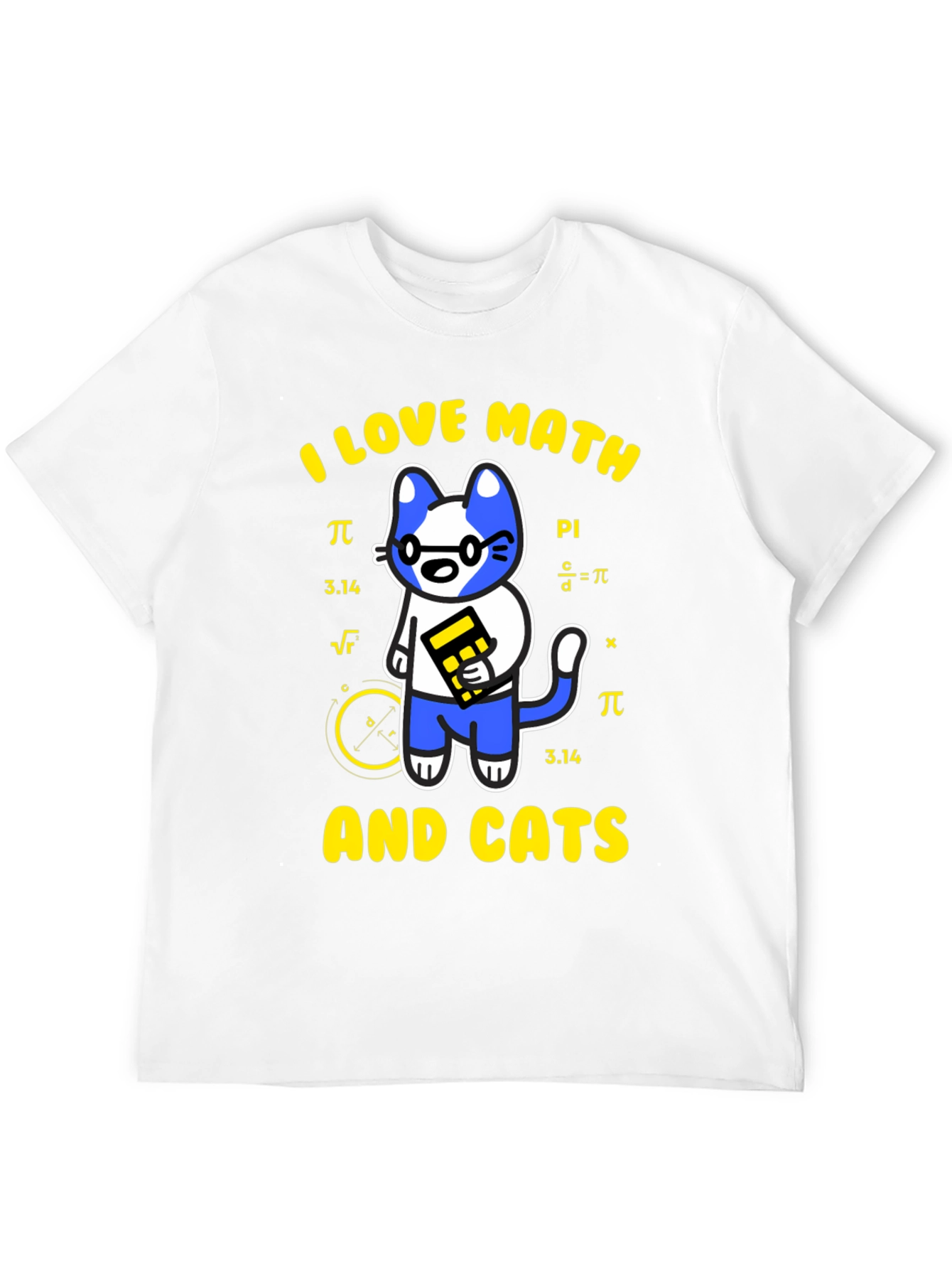 Black I Love Math and Cats T-Shirt Funny Geek Nerd Tee view 12