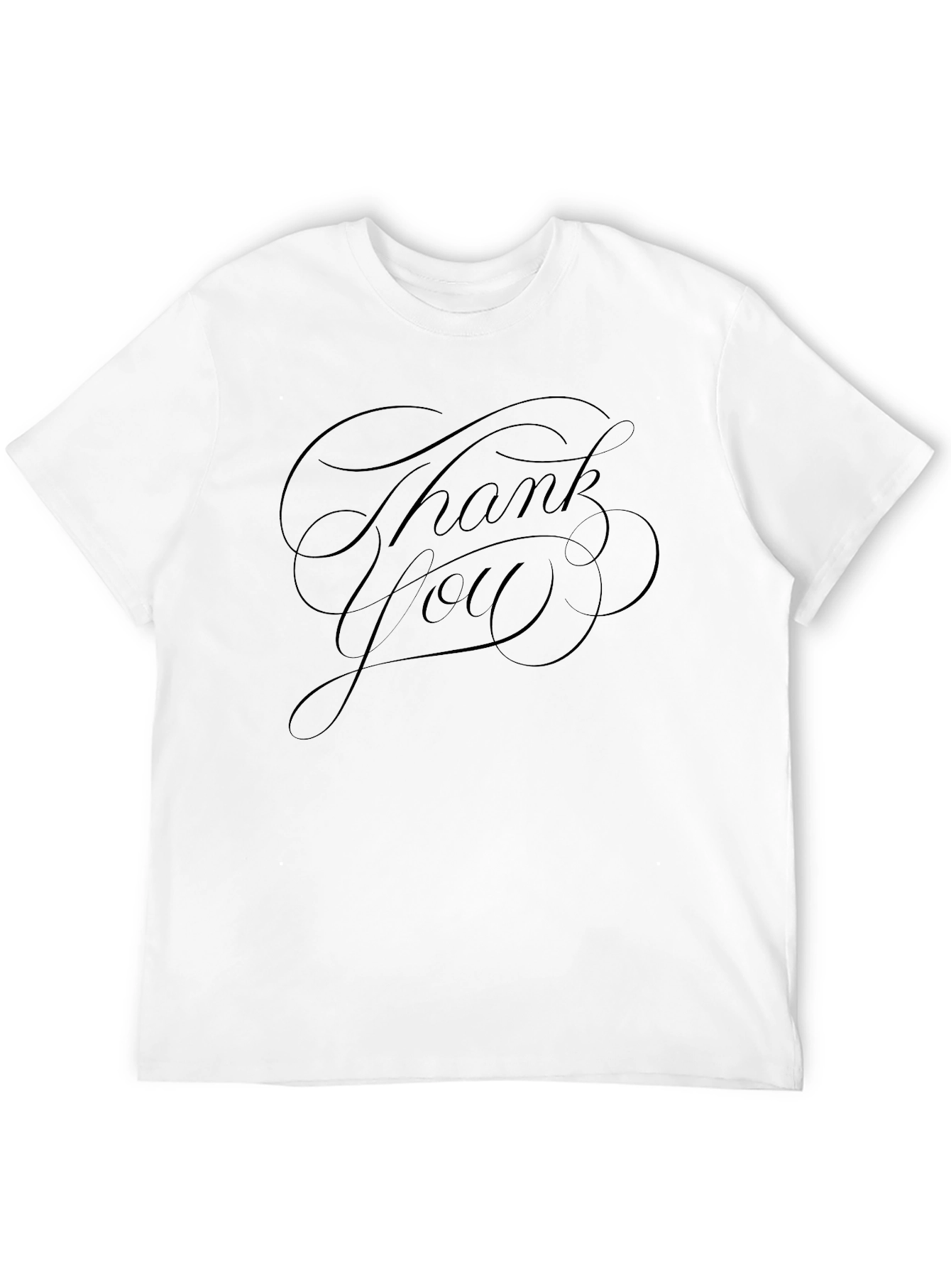Black Thank You Graphic Tee - Mens Black T-Shirt view 12